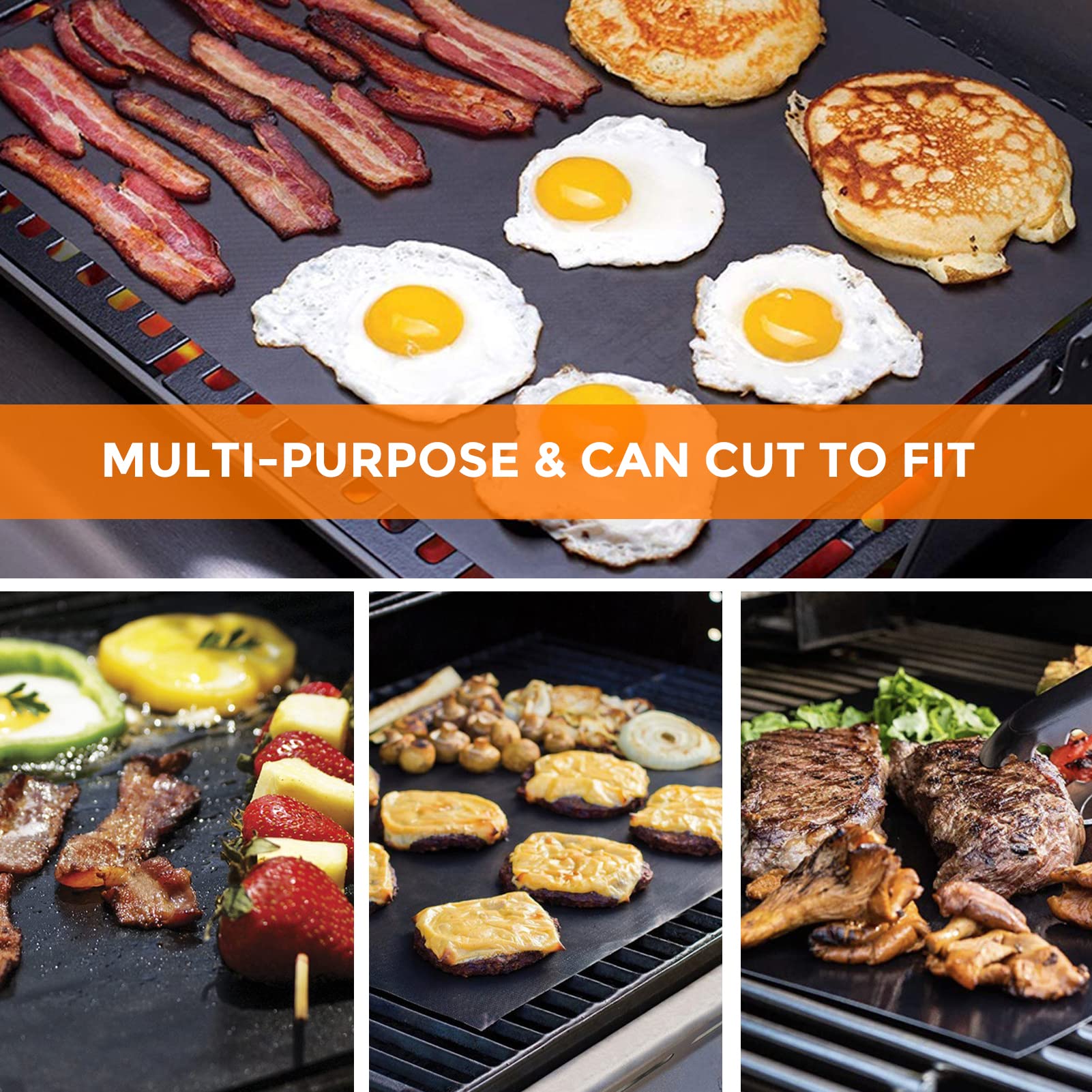 Cowbright 3Pcs Air Fryer Liners, Non-stick Baking Mat for Ninja Foodi SP101 & SP201 Air Fry Oven