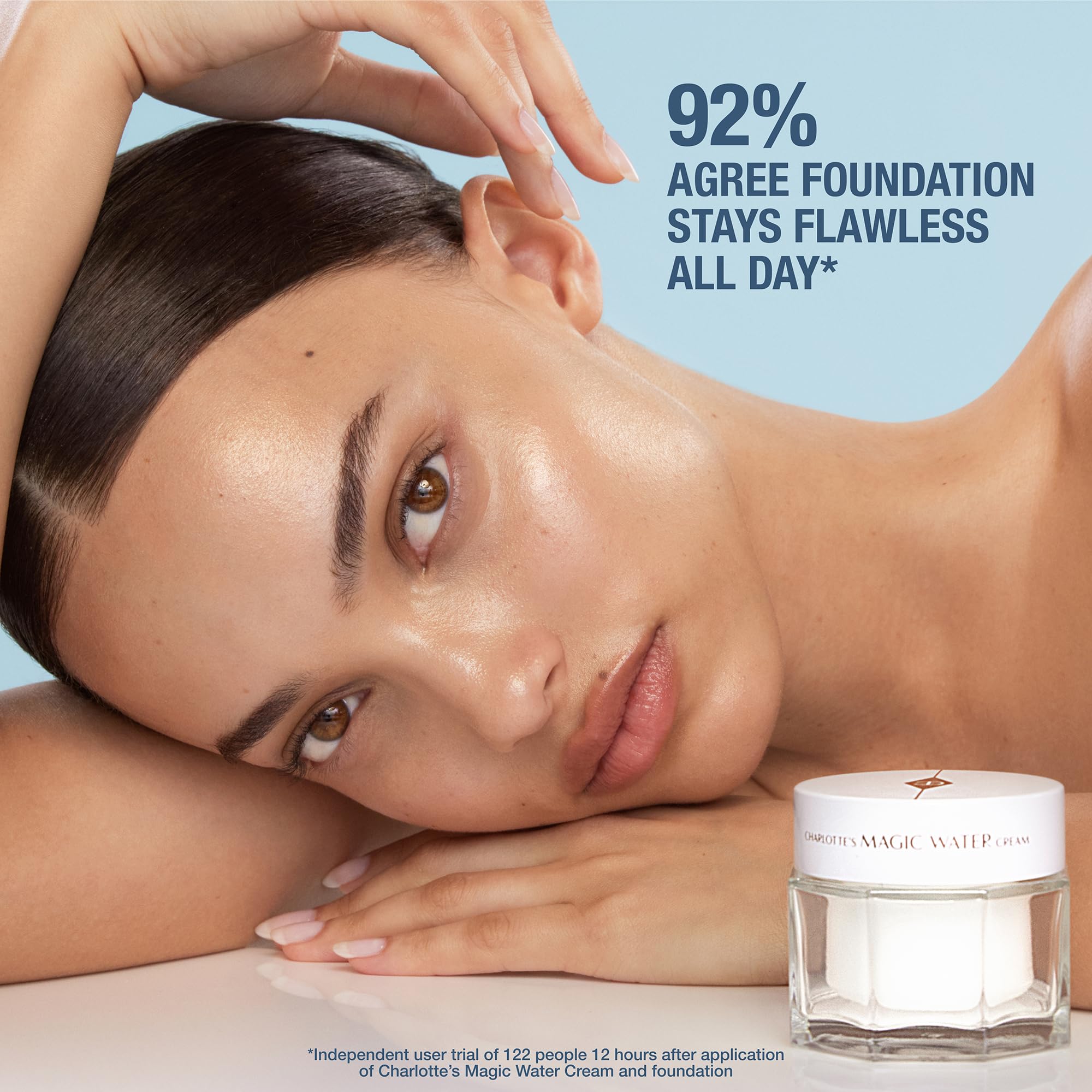 Charlotte Tilbury Magic Water Face Cream - Lightweight, Dewy Gel Moisturizer for Sensitive Skin - Infused with Niacinamide & Biopeptide Complex to Help Improve the Appearance of Fine Lines (50ml)