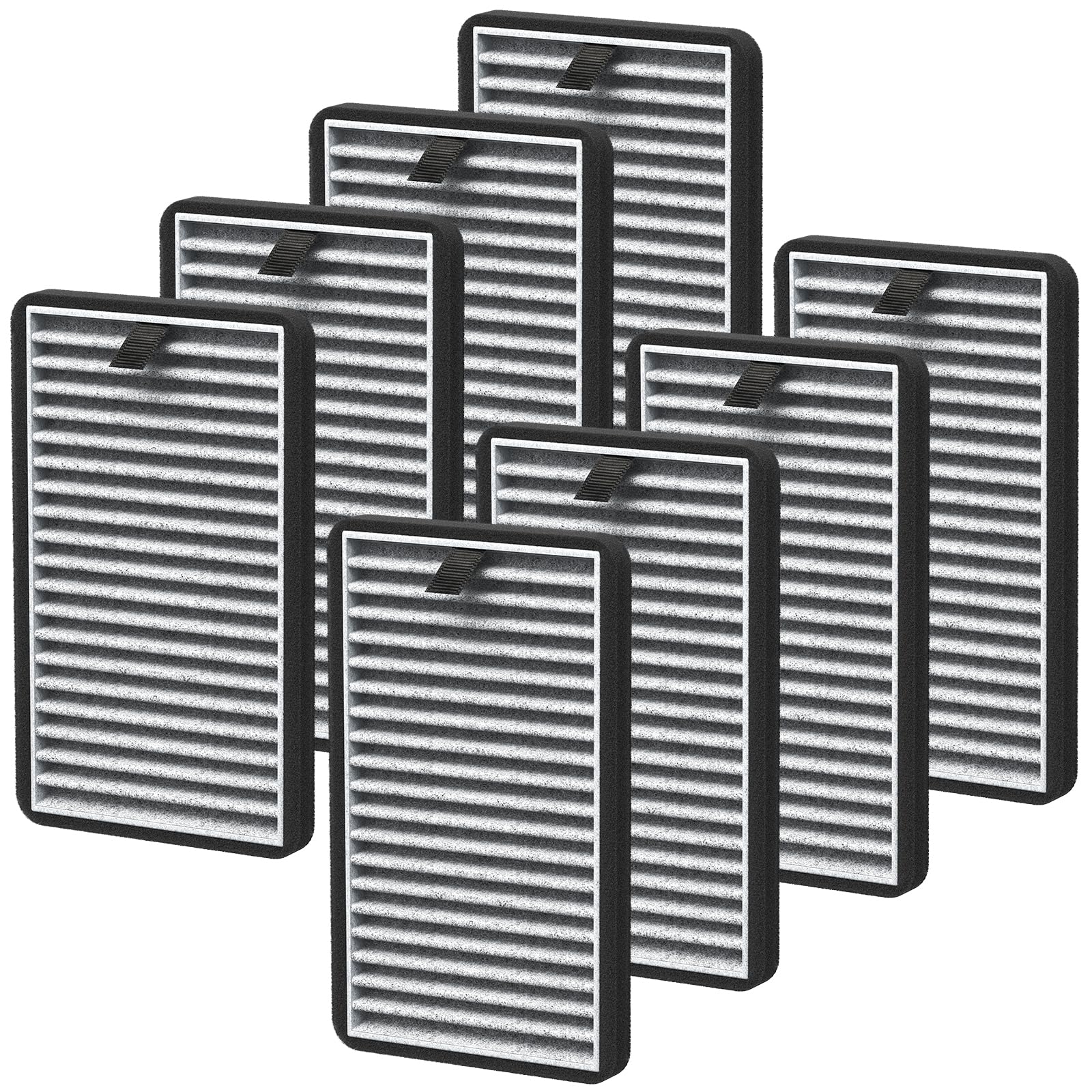 8 Pack For DSTx HEPA + Carbon Filters Replacement Compatible with Clarifion DSTx Mini Personal Portable Air Purifiers for Home, Bedroom and Pets, Works for Dust, Smoke,Odors and Airborne Particles