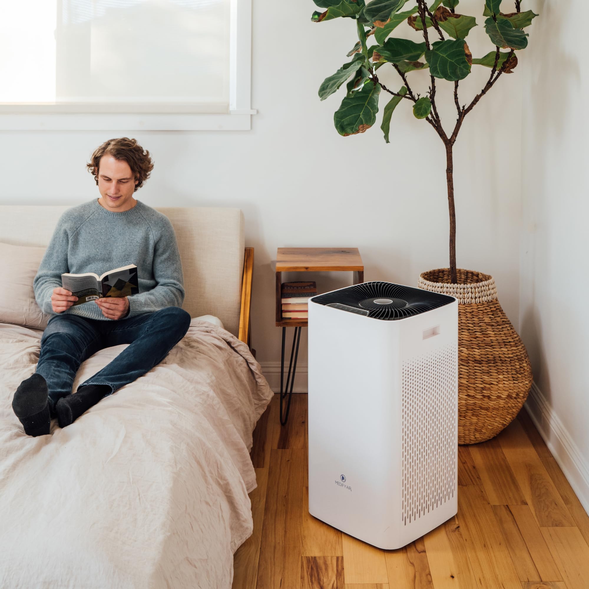 Medify MA-112 Air Purifier with True HEPA H13 Filter | 4,455 ft² Coverage in 1hr for Smoke, Wildfires, Odors, Pollen, Pets | Quiet 99.9% Removal to 0.1 Microns | White, 1-Pack