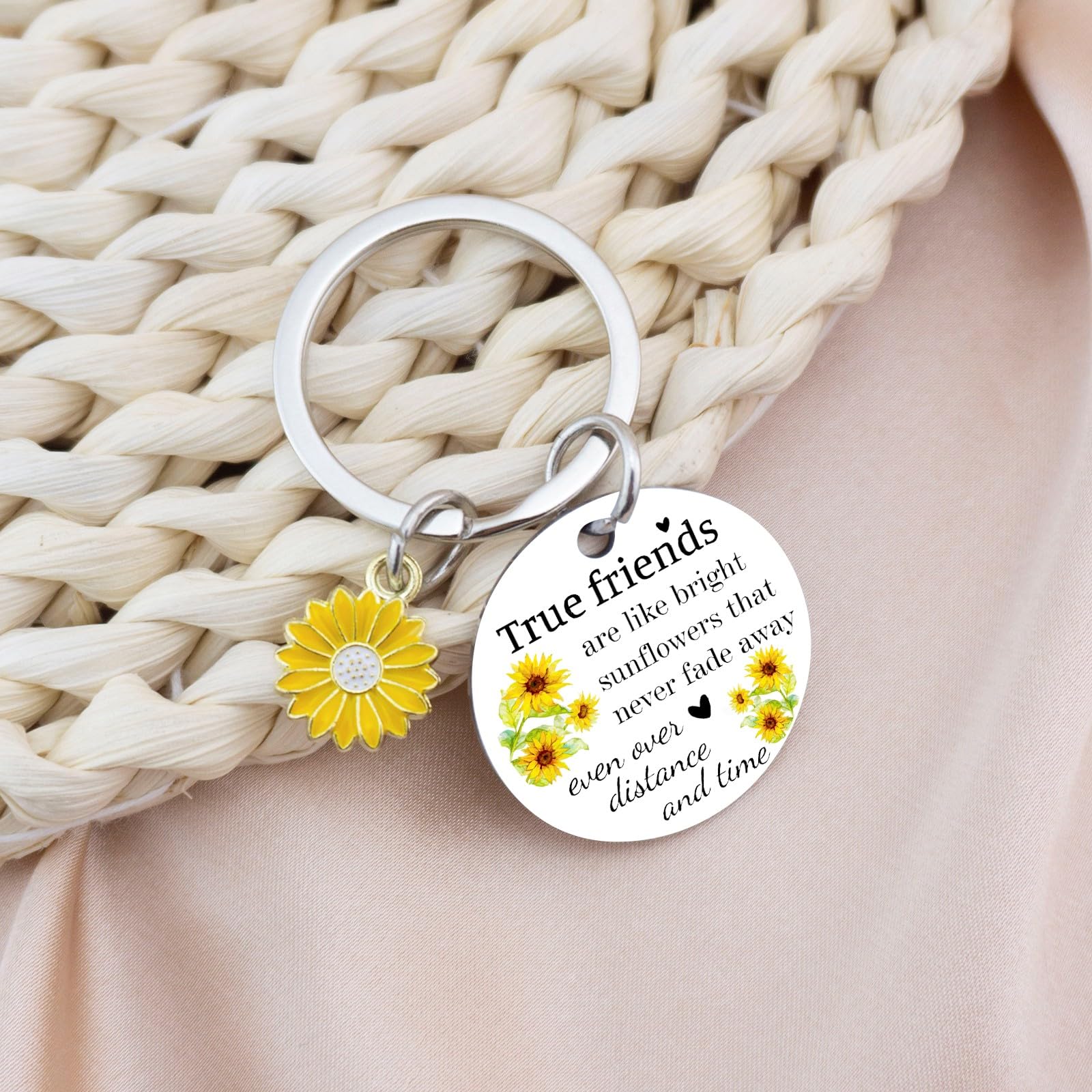 Ikacvb Sunflower Keychains For Women Best Friend Friendship Gifts For Bestie Bff Best Female Friend Birthday Christmas Valentines Day Gifts For Her Leaving Going Away Gift