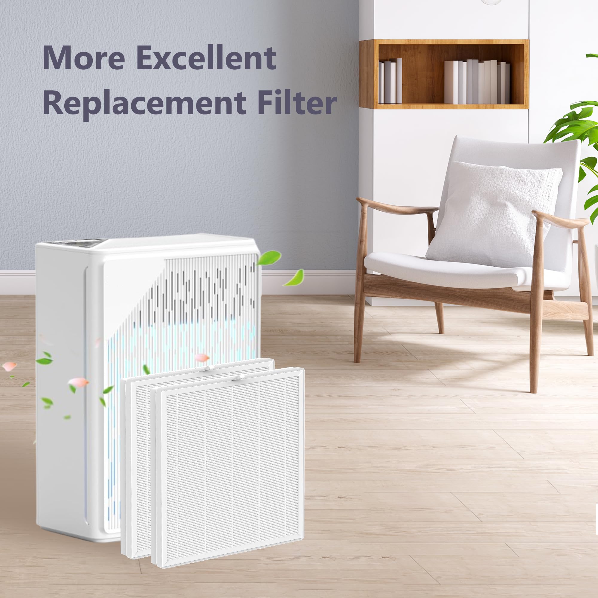 CFKREYA Replacement Filter Compatible with LAMPICK Cleaner-A6 Air Purifier, 4-in-1 Air Filter Replacement, 2 Pack