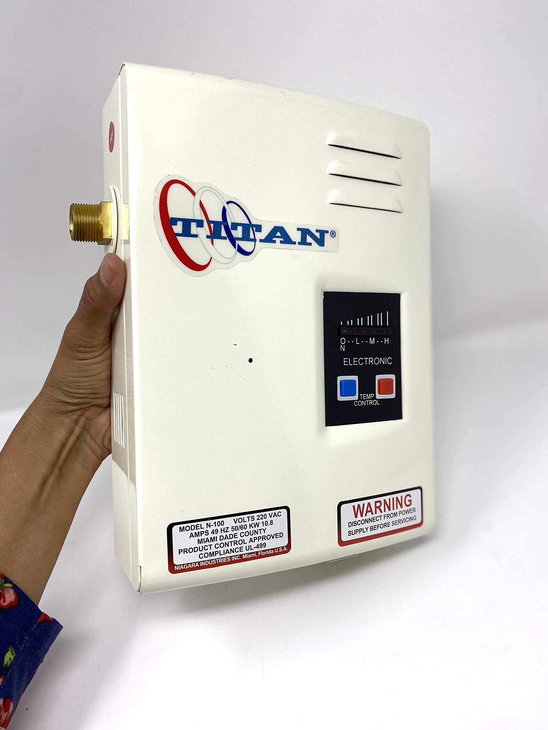 Titan N-100 Electronic Digital Tankless Water Heater By Niagara Industries Inc. 29 Years in Business