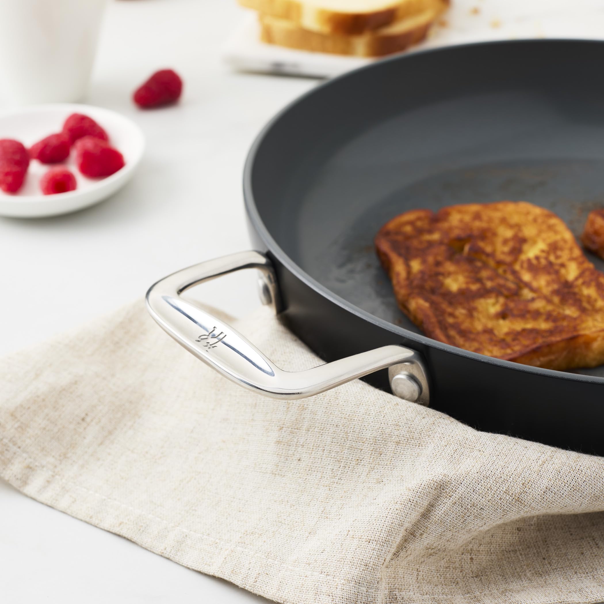 Henckels Release 12-inch Aluminum Ceramic Nonstick Fry Pan with helper handle