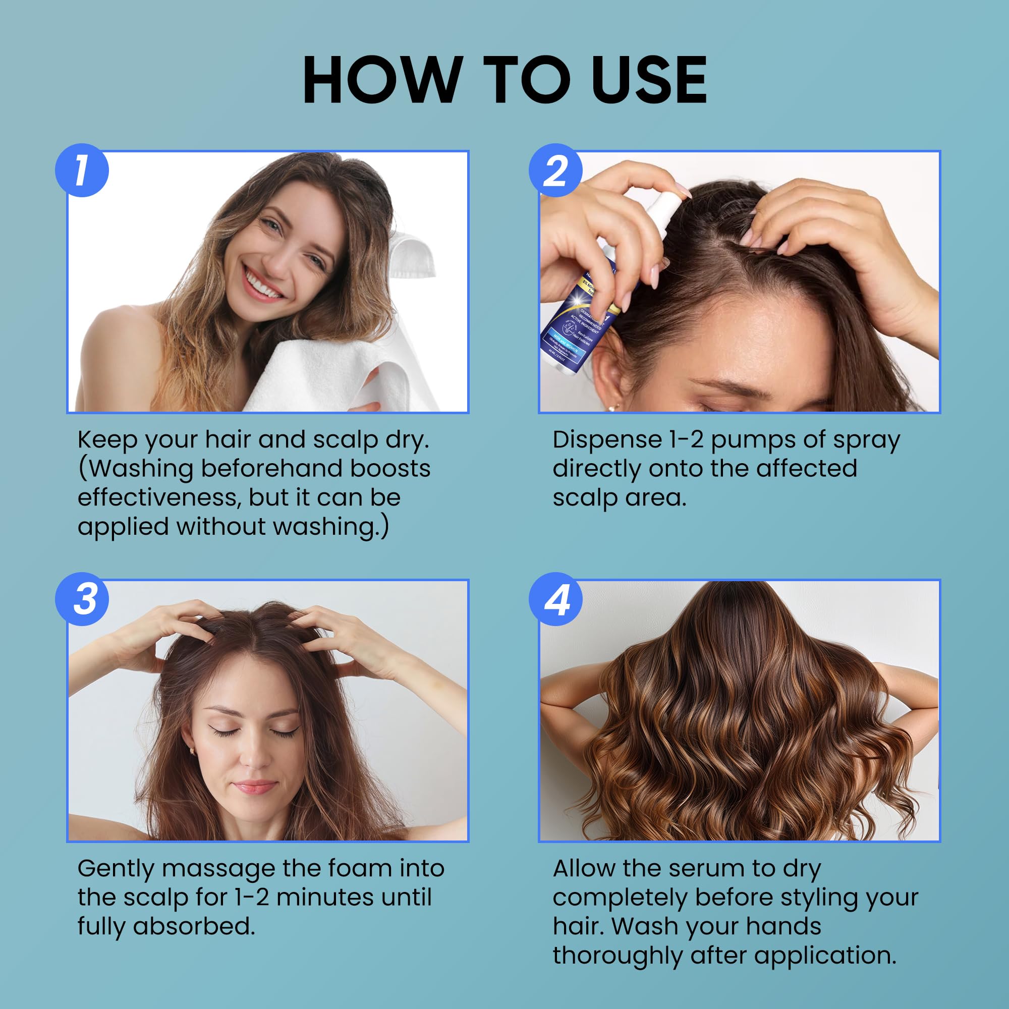 5% Minoxidil for Men and Women Hair Growth: Minoxidil Spray Hair Regrowth Treatment Serum with Biotin & Rosemary -Stop Hair Thinning and Hair Loss For Stronger Thicker Longer Hair 2 Pack