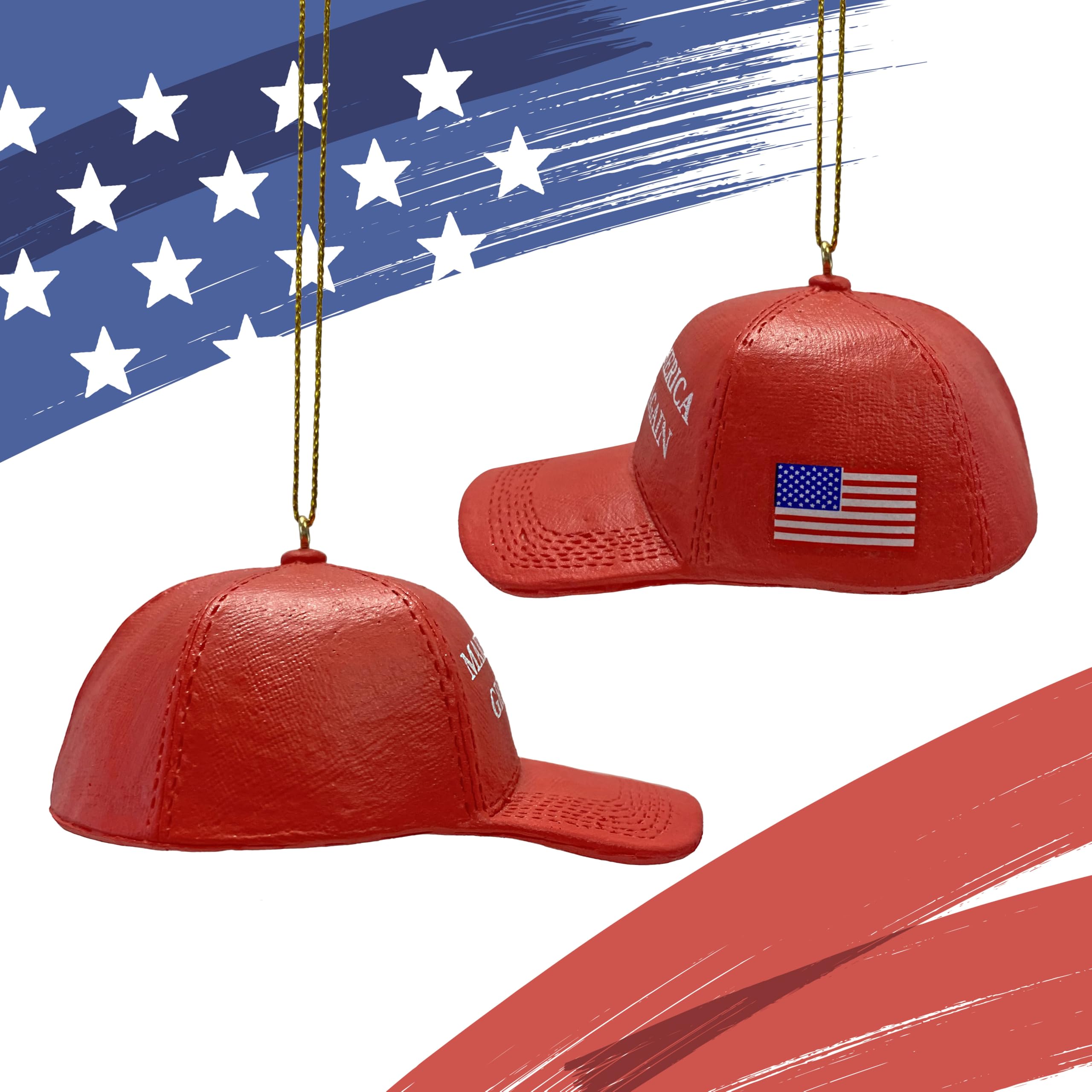 Kurt S. Adler Kurt Adler 3.625-Inch Make America Hat Ornament