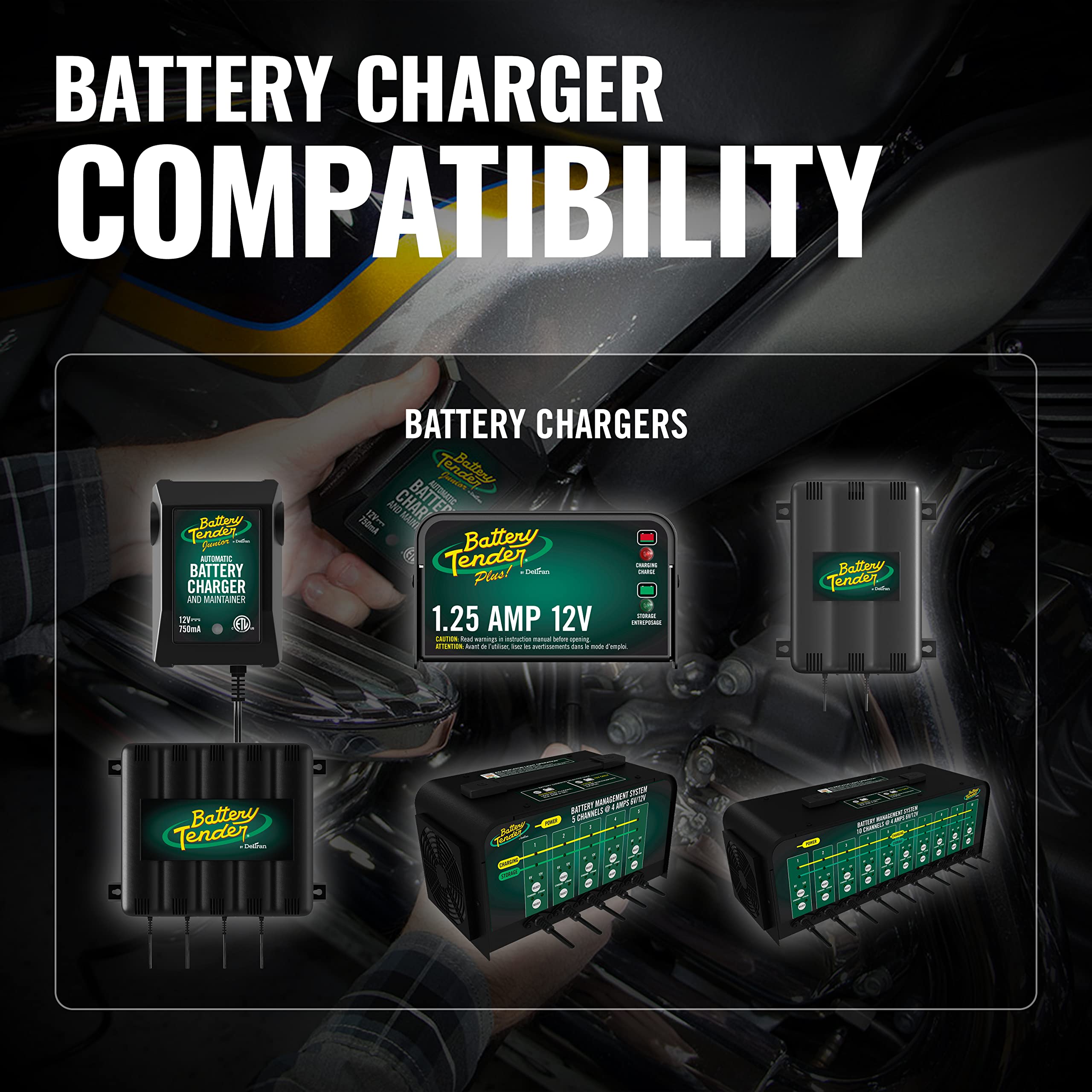 Battery Tender 6 Foot Extension SAE Cable - Designed for Use Chargers - Quick Connect Plugs for Easy Connection to Motorcycle, Cars, ATVs and More - 081-0148-6