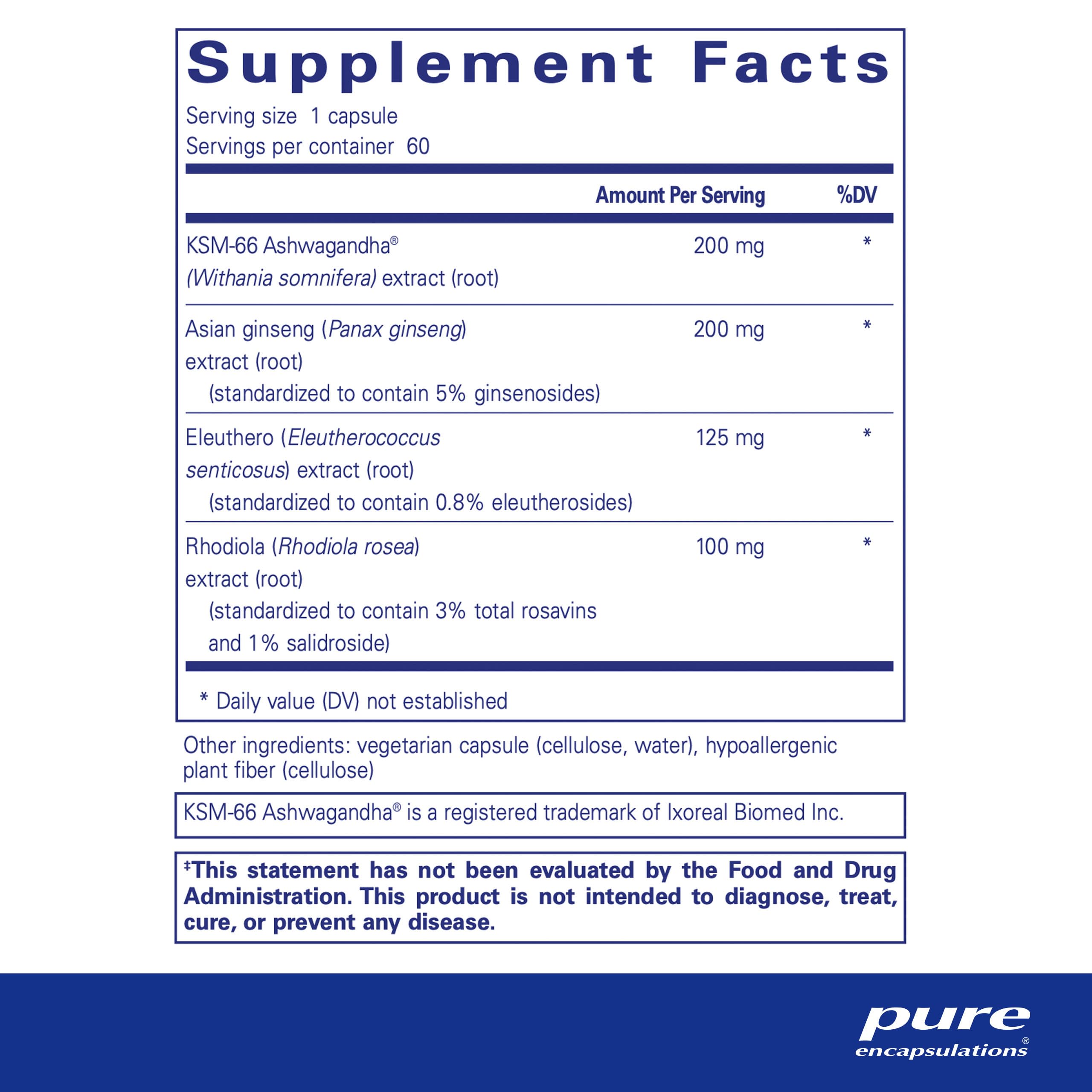 Pure Encapsulations Energy Xtra | Adaptogen Formula for Stamina* | 60 Capsules
