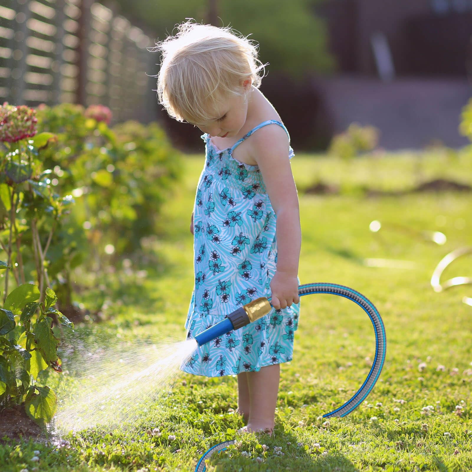 Expandable Garden Hose Water Pipe - 50FT Flexible Water Hose, Solid Brass Fittings Lightweight Garden Hoses for Gardening Lawn Car Pet Washing, Blue