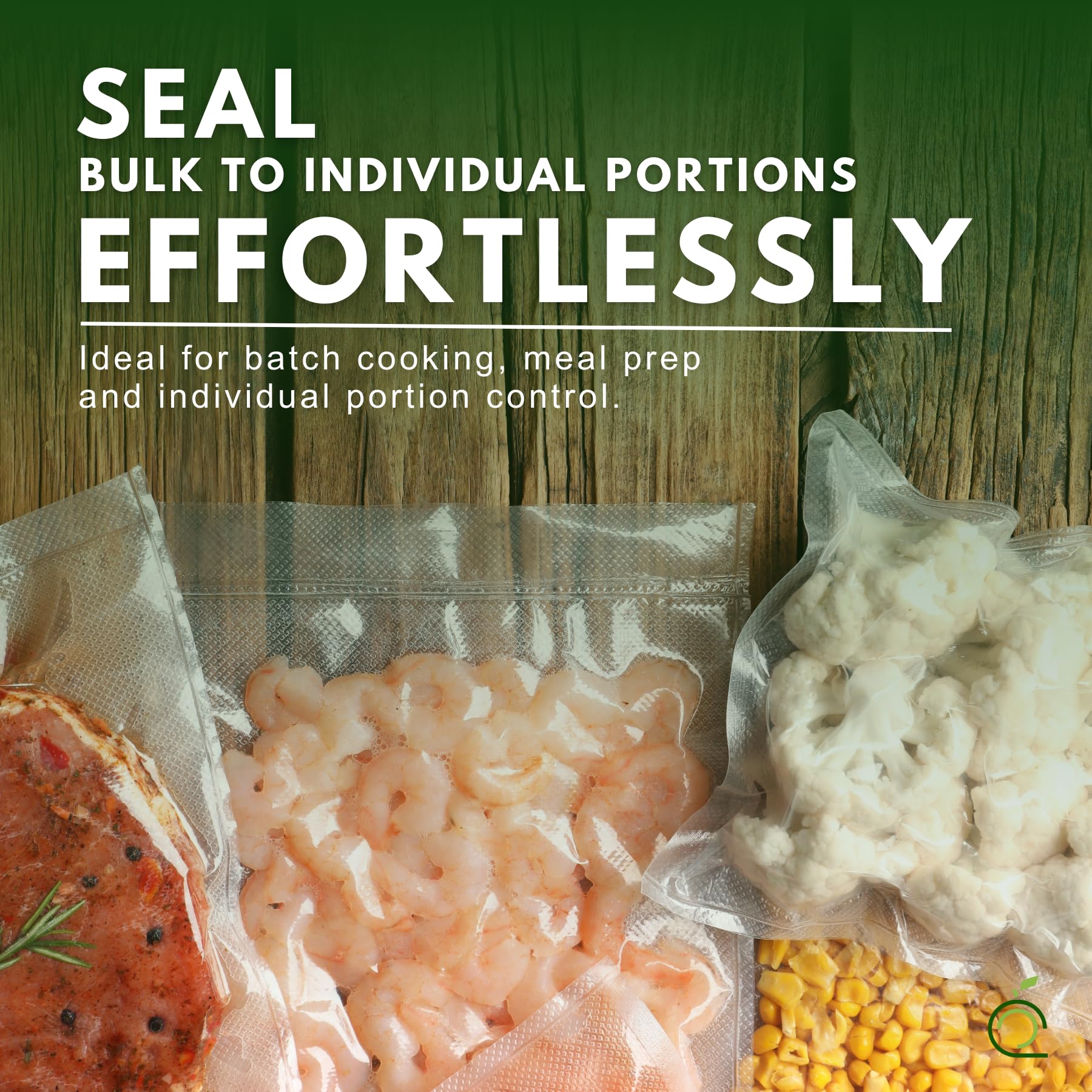 Four 6" X 50' Rolls of FoodVacBags Commercial Grade Vacuum Sealer Bags, FoodSaver Compatible, Sous Vide Cooking Storage Pouches