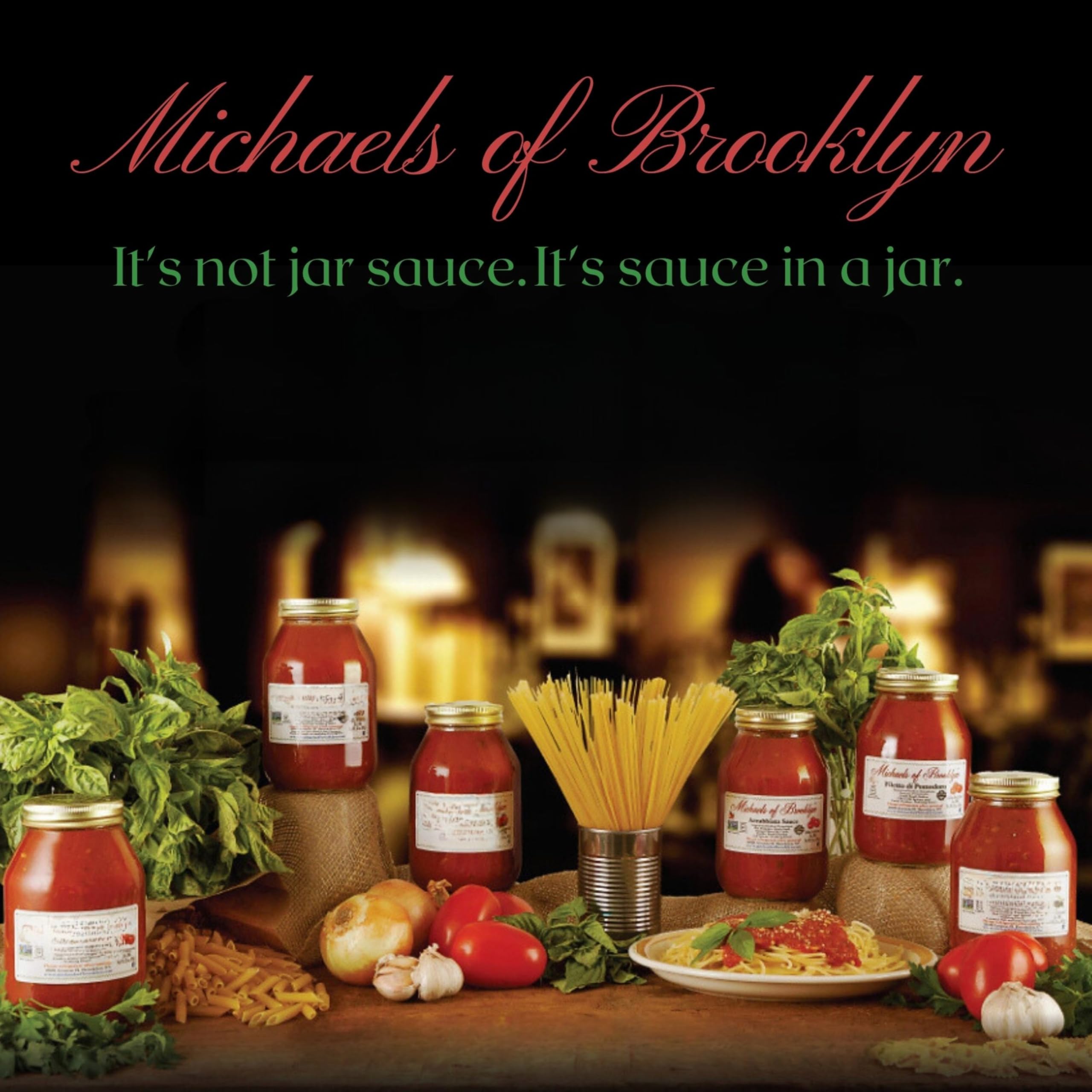 MICHAEL'S OF BROOKLYN Homestyle Gravy Tomato Sauce - Non-GMO, Gluten Free, Made with Fresh Tomatoes, Fresh Basil, Garlic Onions, Olive Oil & Fresh Parsley Pasta Sauce - 32 oz Jar