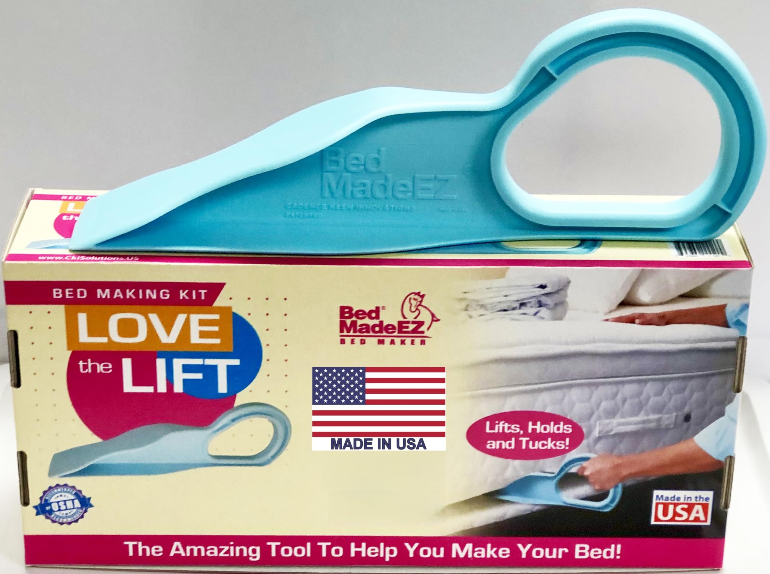 Bed MadeEZ Mattress Lifter & Bed Maker Tool for Changing Bed| Patented & Made in USA | Lifts & Holds The Mattress, Tucks Sheets, Removes Sheets, Bed Skirts and More