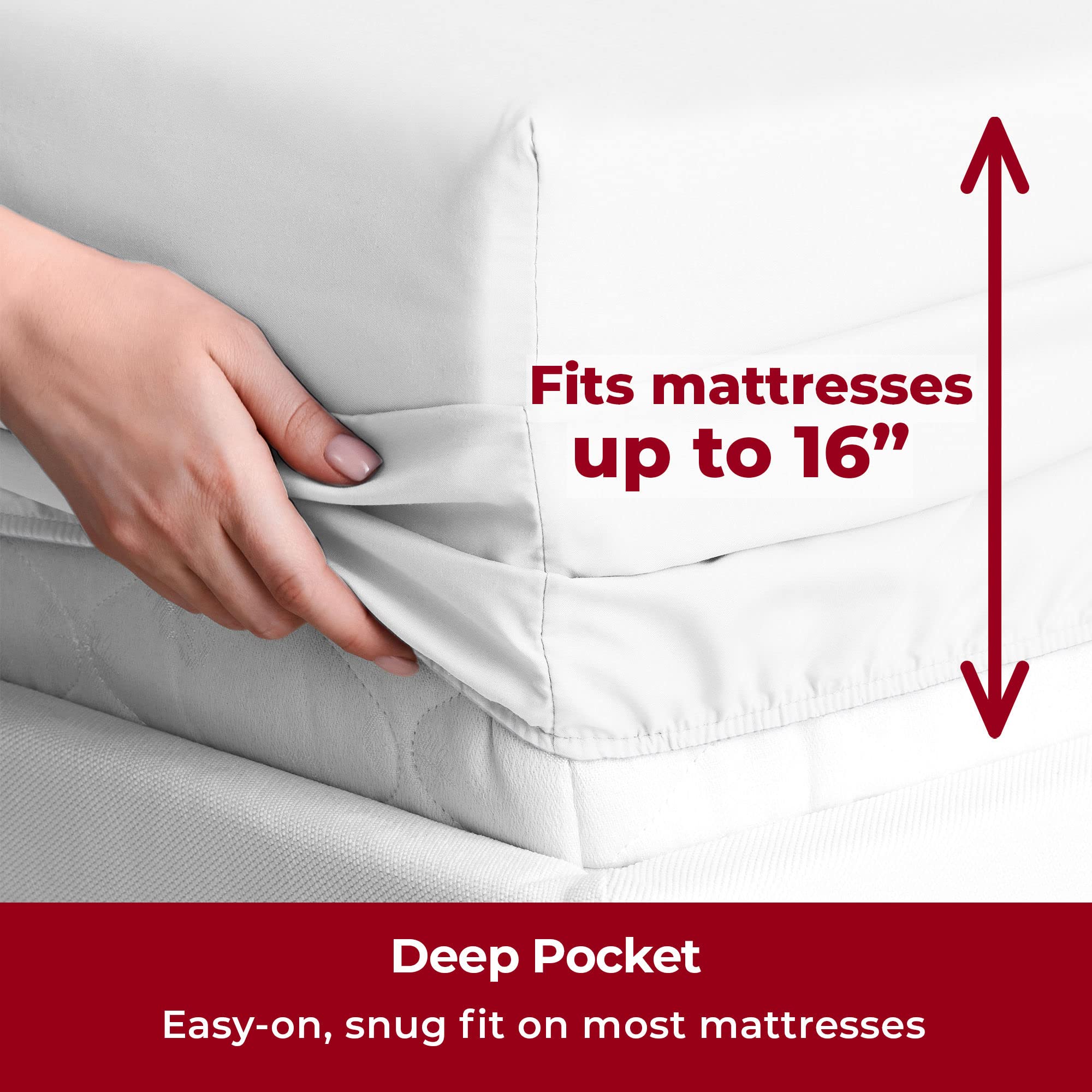 Mellanni 4PC Bed Sheet Set + 6PC Bed Sheet Set Bundle&Save - 10 Piece Iconic Collection Bedding Sheets & Pillowcases - Bundle Includes: 2 Flat Sheets, 2 Fitted Sheet and 6 Pillow Cases (Queen, White)