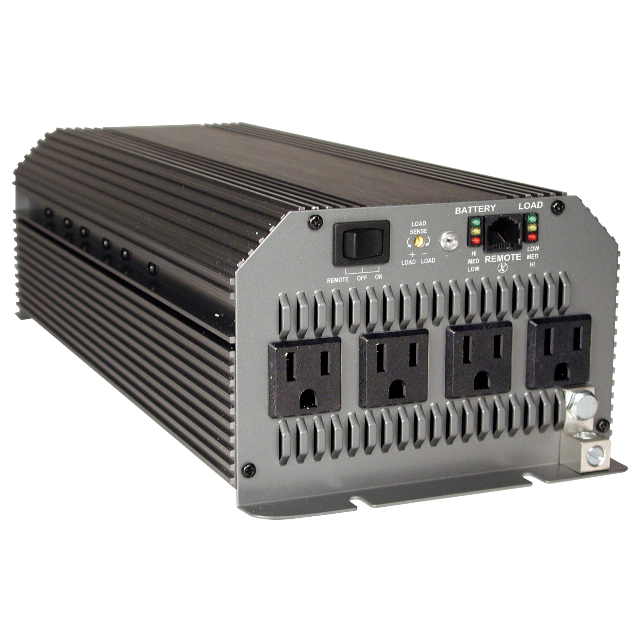 Tripp Lite Power Compact Inverter, 1800W, 12VDC, 120V, 5-15R, 4 Outlets for Automobiles, RVs, Trucks, Fleet Vehicles & Emergency Vehicles (PV1800HF)