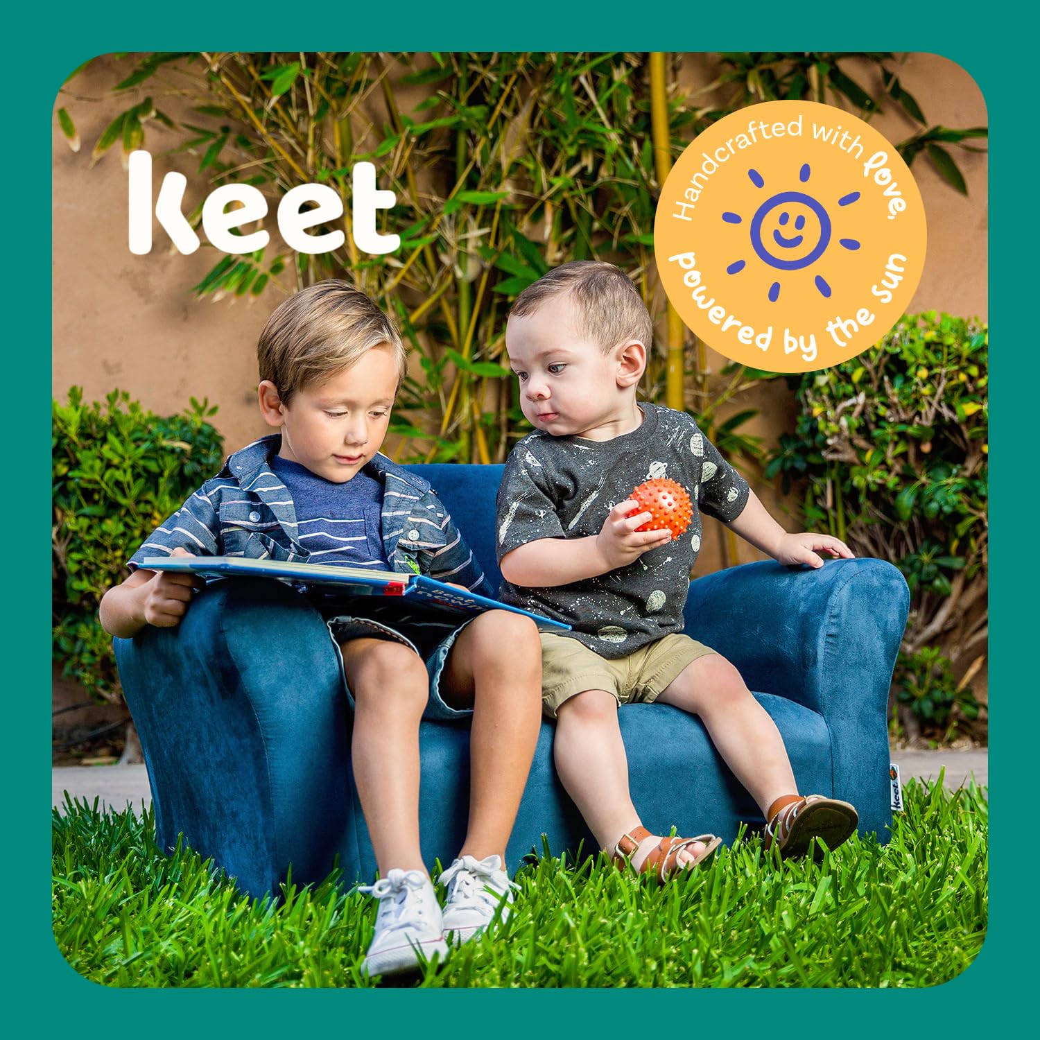 Roundy Children’s Sofa – Durable Wooden Frame, Soft Microsuede Upholstery, Ergonomic & Padded Seat, Comfortable Toddler Couch for Ages 2–5, Ideal for Bedrooms, Playrooms & Daycares.