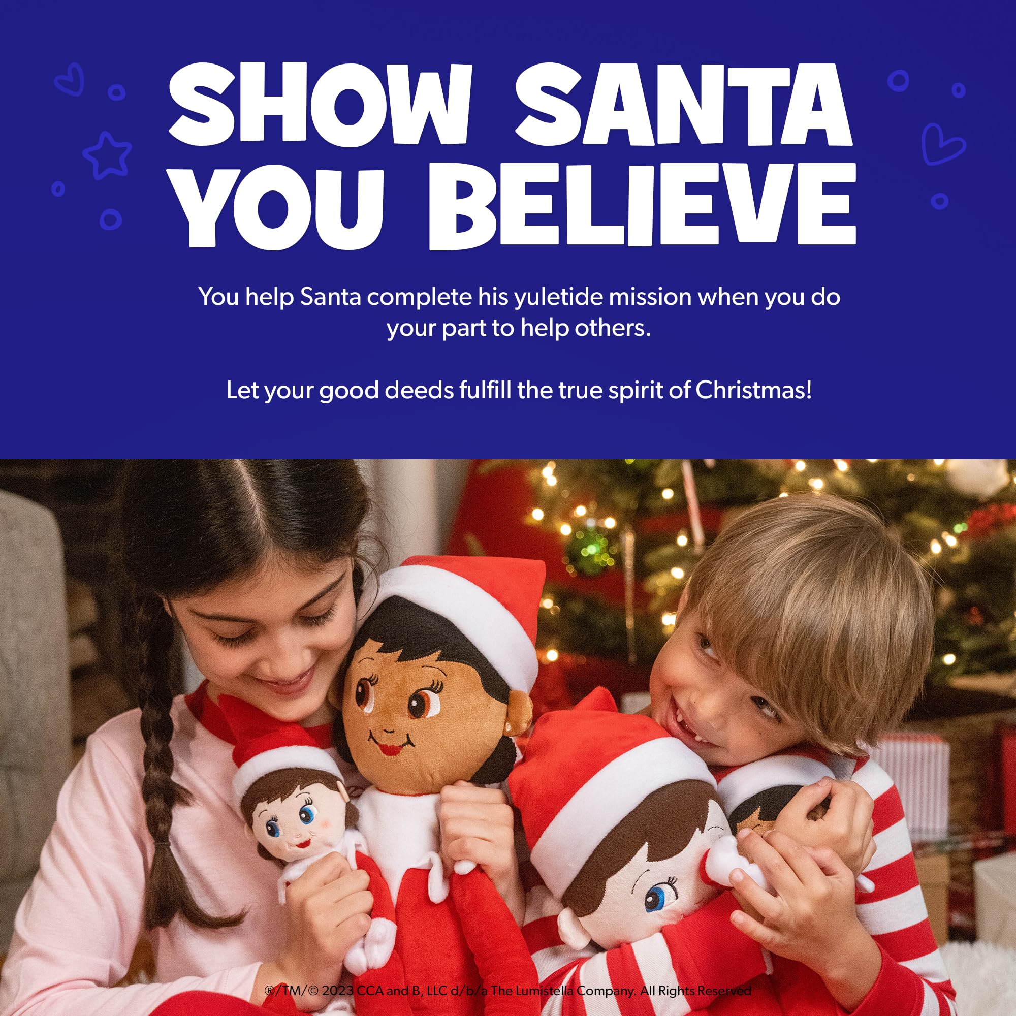 The Elf on the Shelf Plushee Pals - 17-inch The Elf on the Shelf Scout Elf Plush Toys Blue Eyed Boy- Huggable and Lovable Stuffed Elf Plush