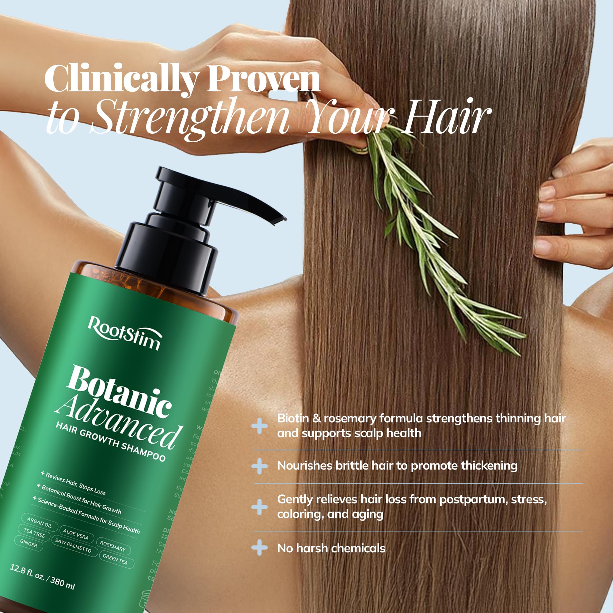 Anti Thinning Hair Growth Shampoo, Sulfate-Free Hair Loss Shampoo for Thinning Hair with Advanced and Natural Nutrient Rich Ingredients for All hair type, Improves Hair Volume, Strength and Texture