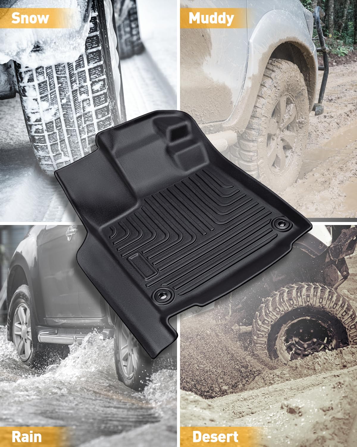 Drcarnow for Acura MDX Floor Mats 2025 2024 2023 2022, Custom Fit 7 Seat 3 Rows with Cargo Liner,All Weather Guard Waterproof Car Mats TPE Rubber Floor Liners Full Set for MDX 2022-2025 Accessories