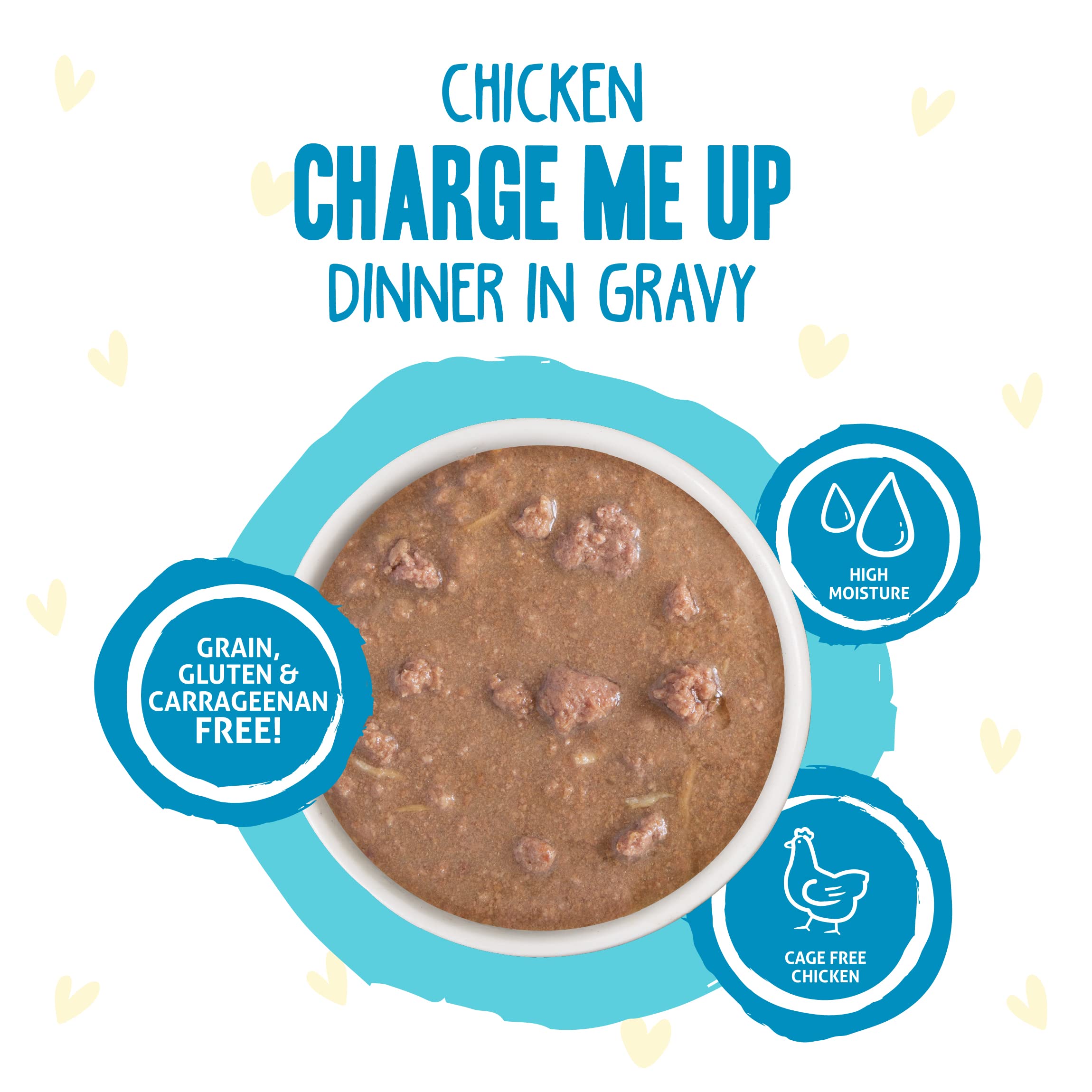 Weruva B.F.F. OMG - Best Feline Friend Oh My Gravy!, Chicken Charge Me Up with Chicken in Gravy, 2.8oz Pouch (Pack of 12)