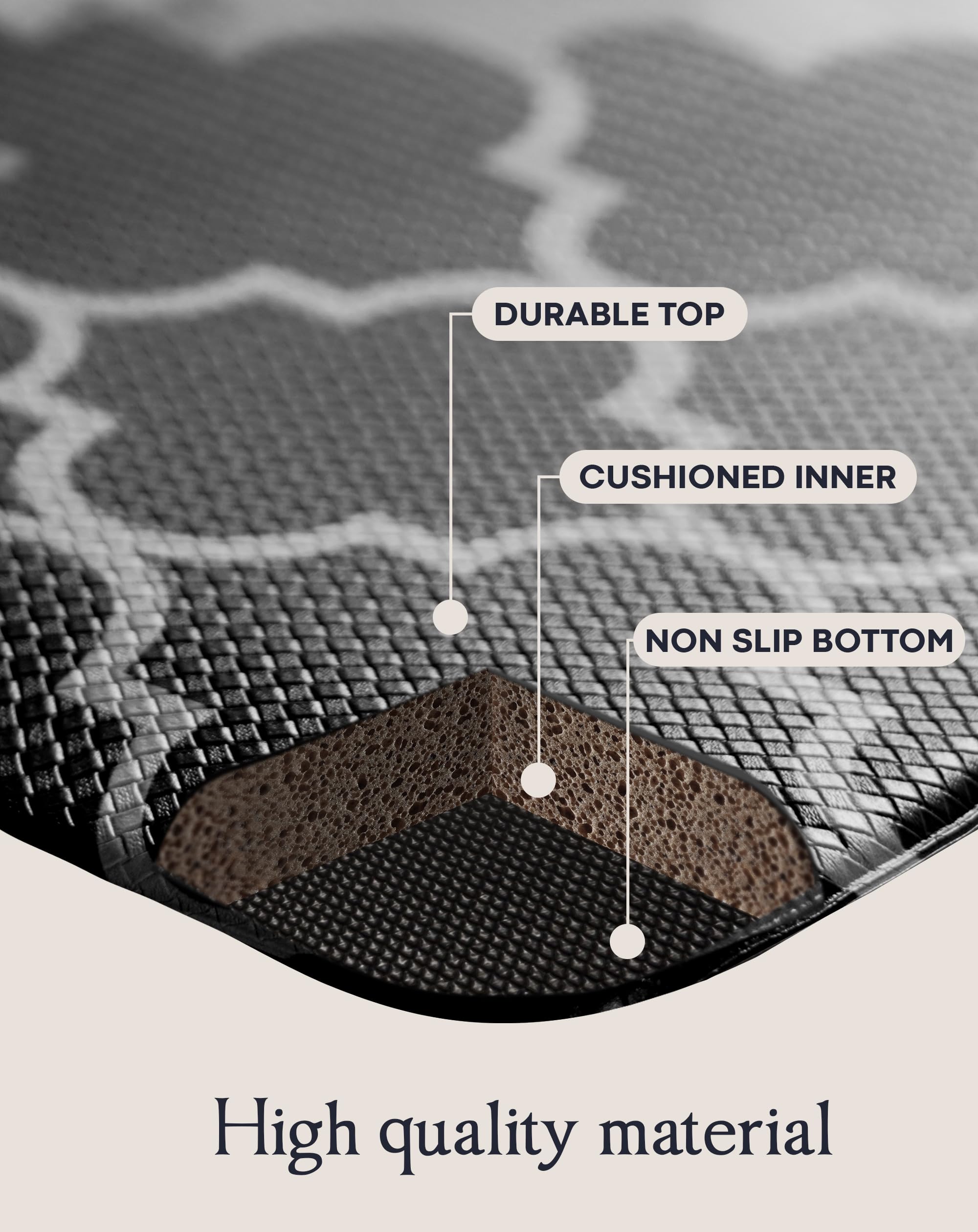 Anti-Fatigue Kitchen Mat Set – 2-Piece Memory Foam Cushioned Mats for Standing – Black Lantern, 18×30 & 18×60, 0.4 in Thick, Waterproof, Non-Slip – Homergy