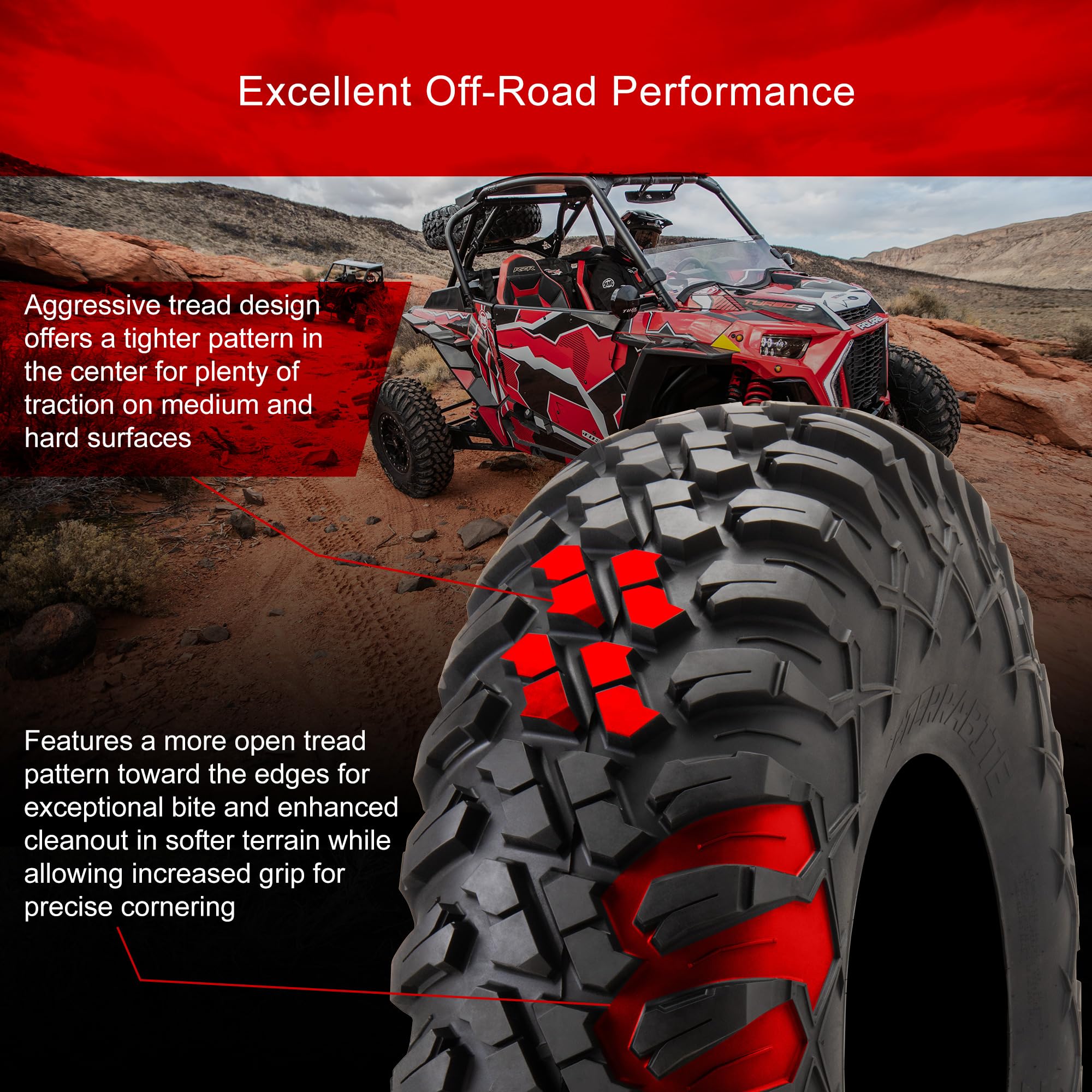 Tusk Terrabite Heavy Duty 8-Ply Radial Tire- 32x10-14