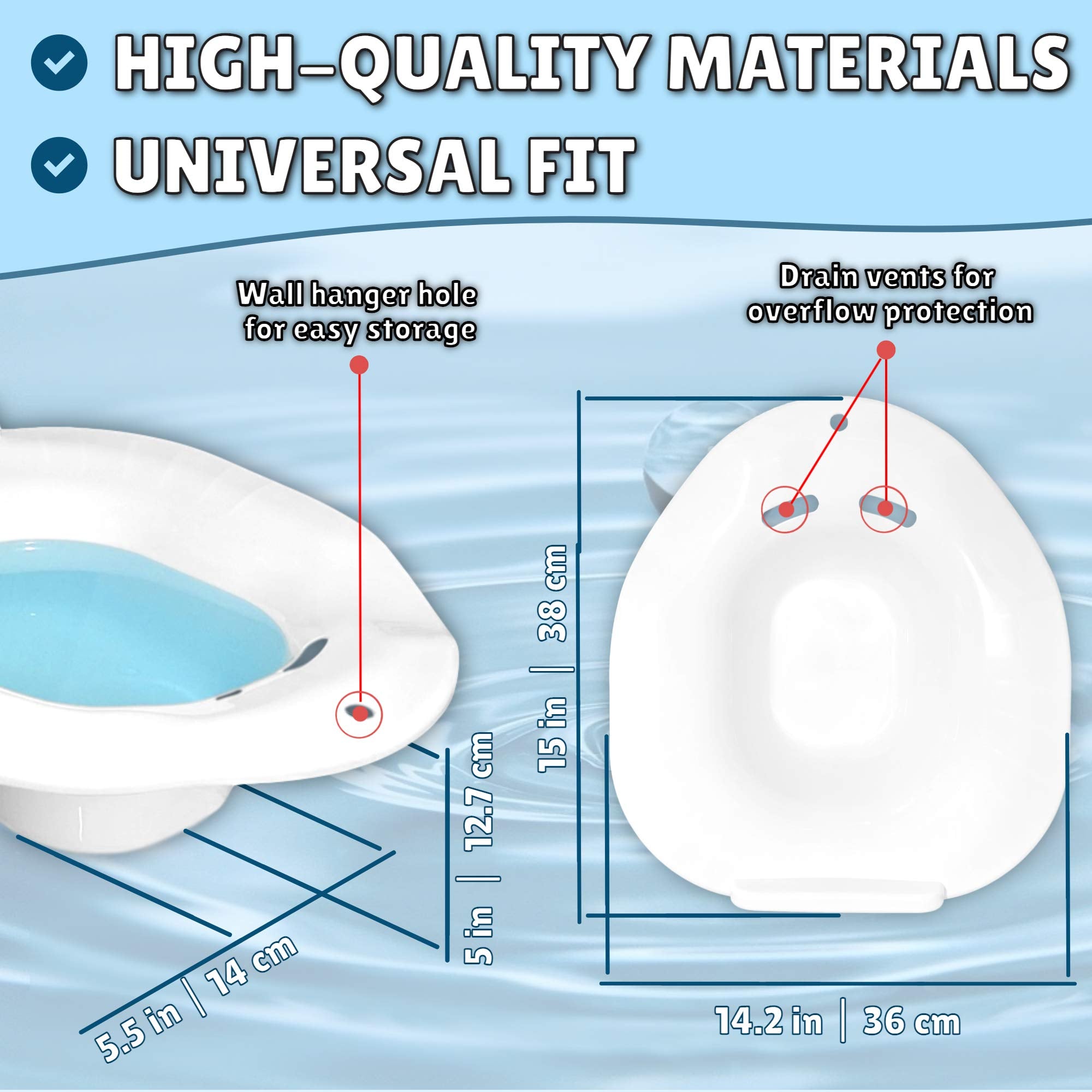 Set of 10 Sitz Bath Toilet Seats for Hemorrhoid Treatment | Postpartum Essentials Care | V Steam Seat | Unisex Universal Fit by Fivona