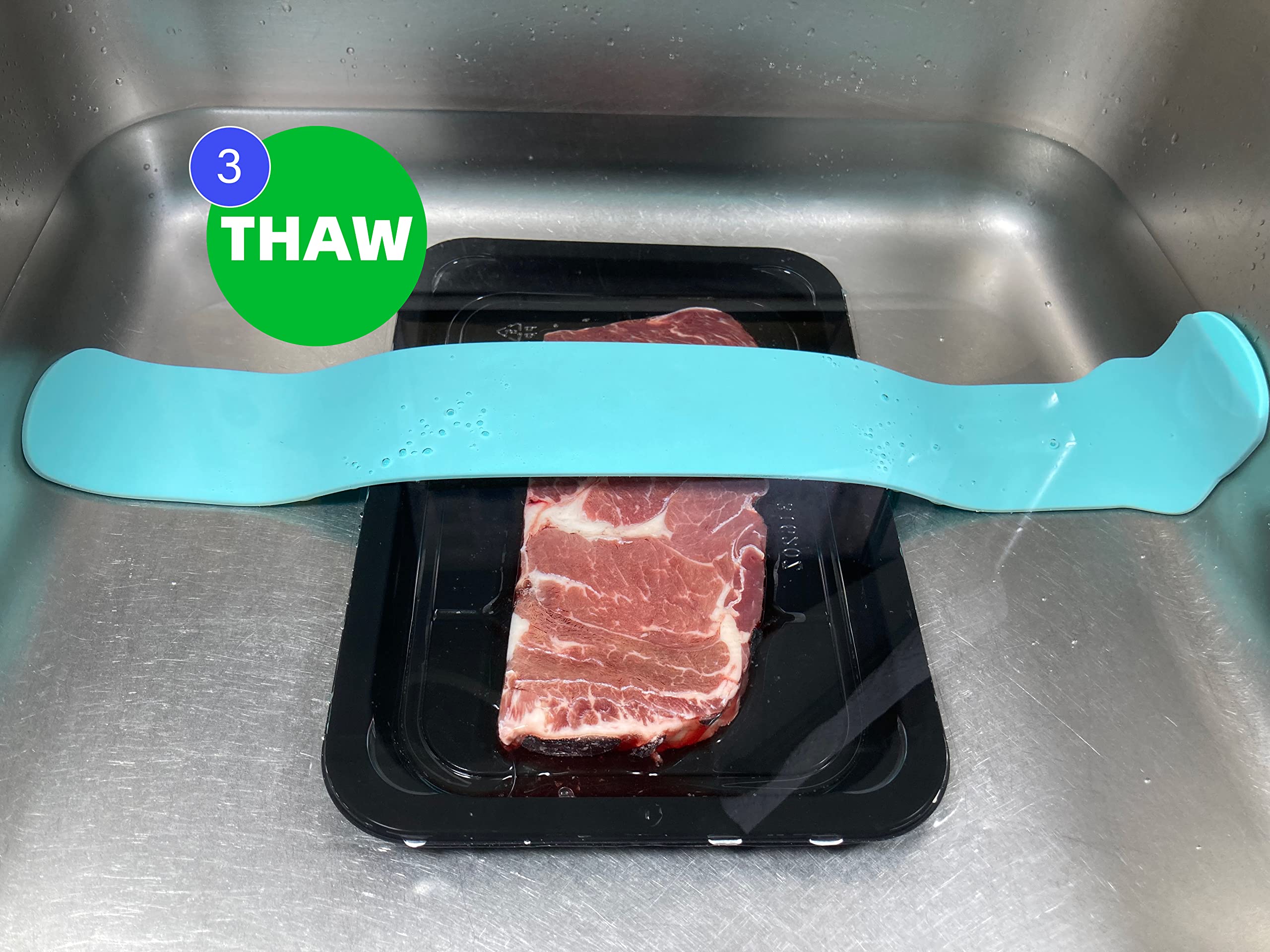 Shaful Thaw Belt - (White) Thaws frozen meat Faster & 100% Safer - Thaws in minutes instead of hours
