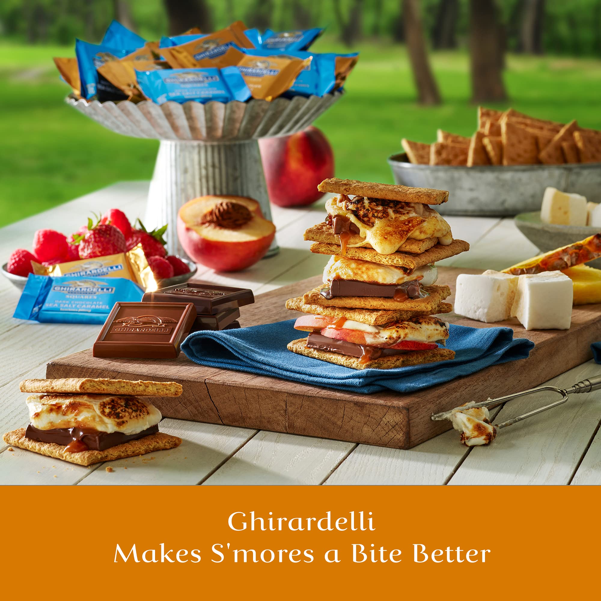 Ghirardelli Dark & Sea Salt Caramel Chocolate Squares, 0.53 Ounce, 50 count