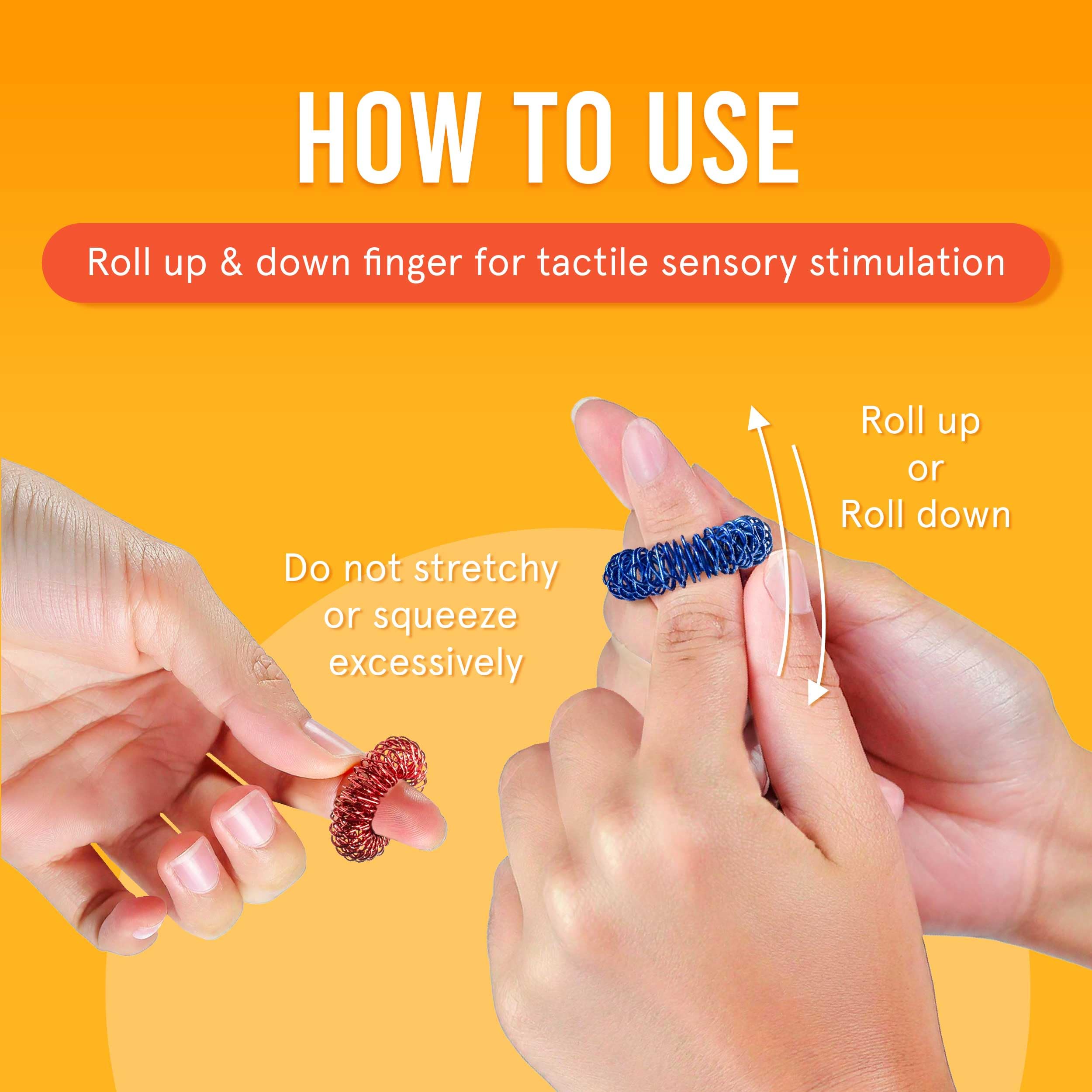 BunMo Fidget Ring Bundle | Spiky Sensory & Magnetic Rings | 3-Pack Fidgets for Adults & Teens 14+