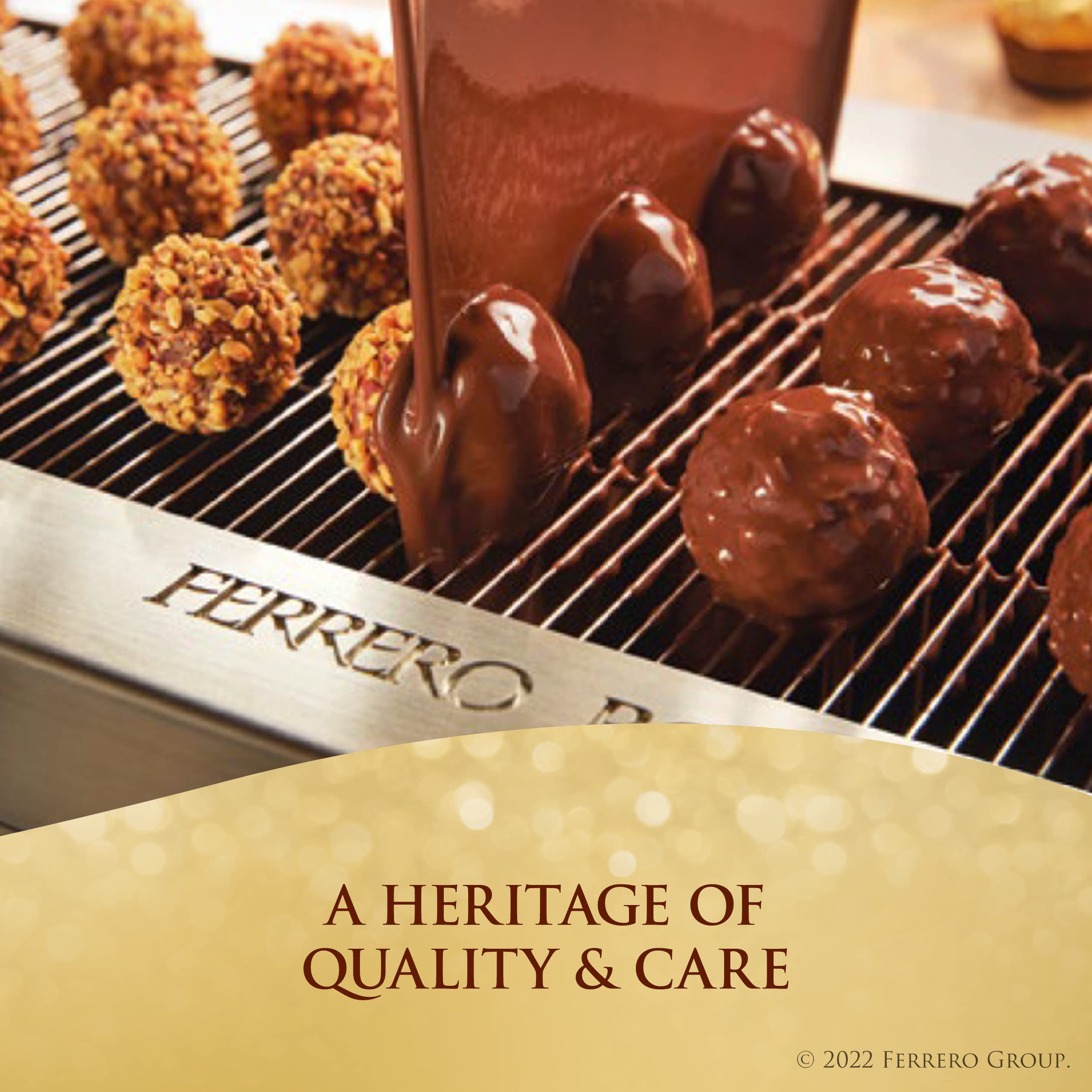 Ferrero Rocher, 12 Count, Gourmet Milk chocolate Hazelnut, Chocolate Gift Box, Individually Wrapped, 5.3oz