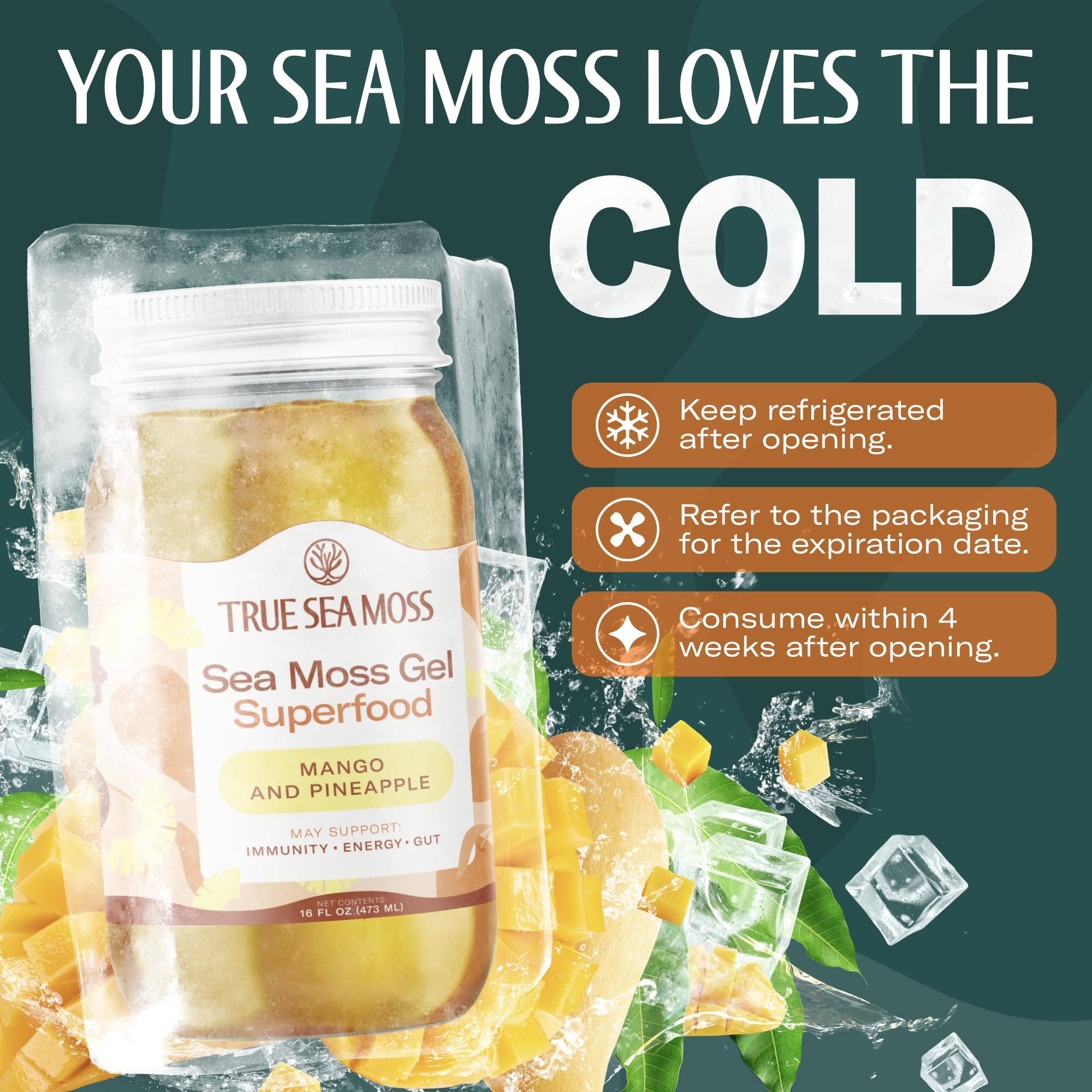 Sea Moss Gel + Capsules Bundle – Wildcrafted Seamoss with Mango, Pineapple & 92 Minerals – Vegan Superfood for Digestion, Immunity & Energy – Made in USA, Non-GMO