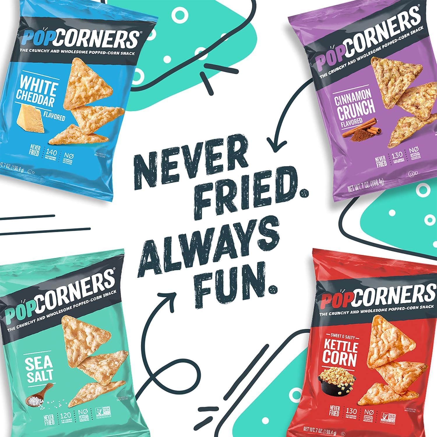 PopCorners Popped Corn Snacks, Spicy Queso Gluten Free, 1 Ounce (Pack of 20)