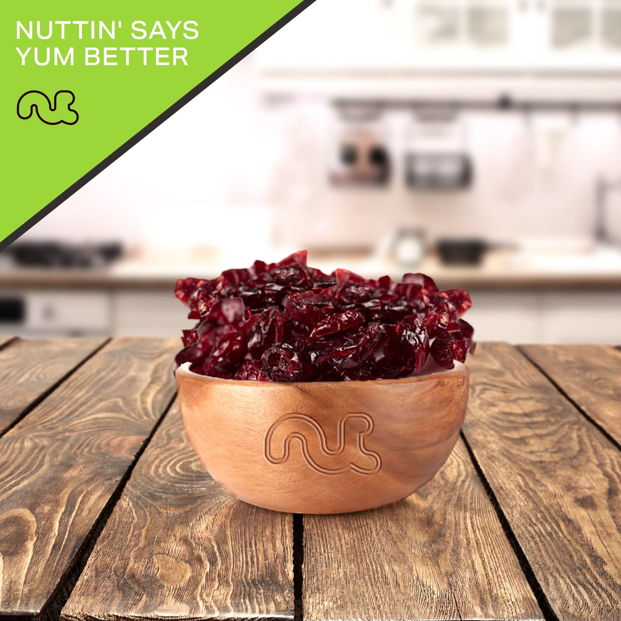 NUT CRAVINGS Dry Fruits - Sun Dried Whole Cranberries, Lightly Sweetened (32oz - 2 LB) Packed Fresh in Resealable Bag - Sweet Snack, Healthy Food, All Natural, Vegan, Kosher Certified