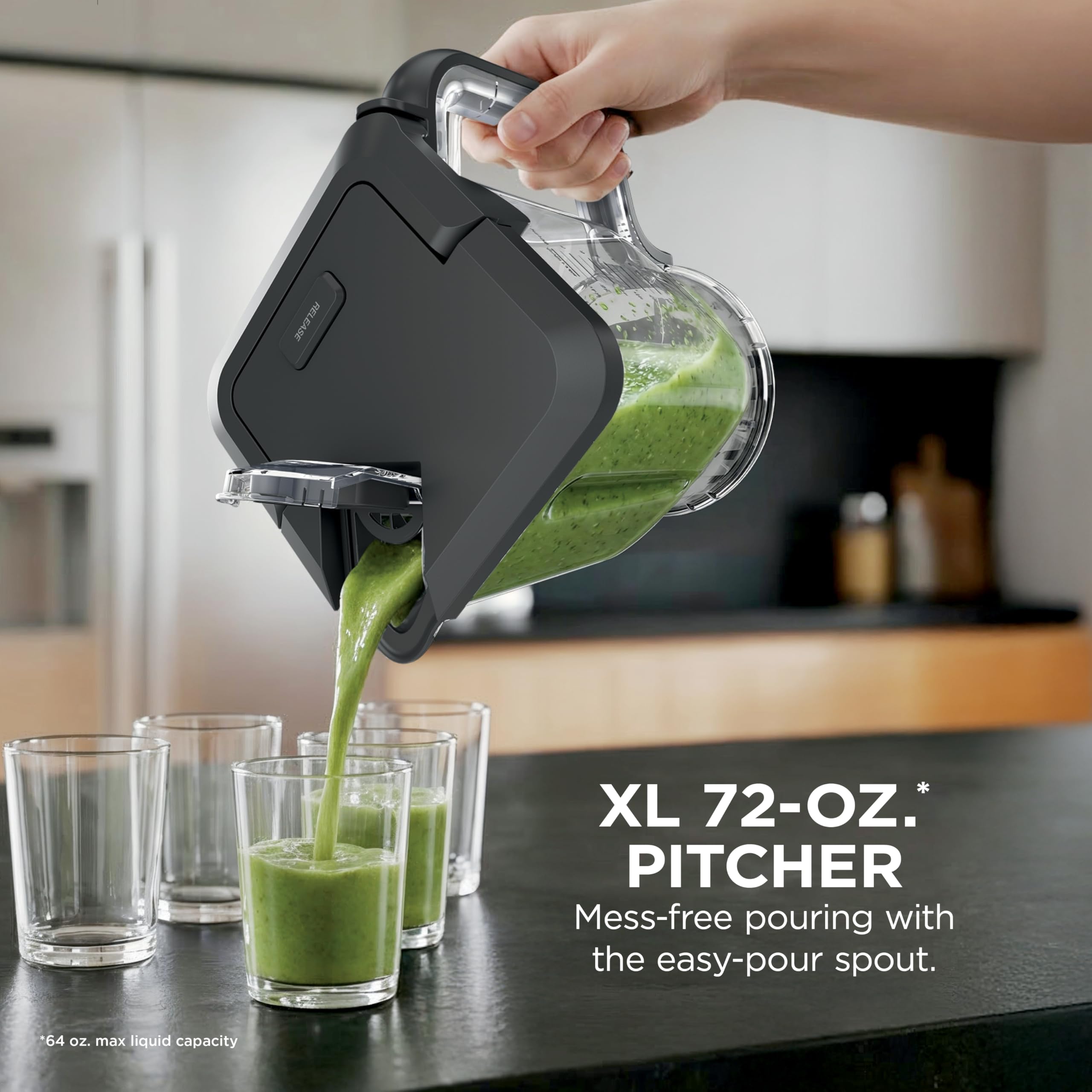 Ninja BlendPro Kitchen System | 72 oz* Full-Size Blender, 5-Cup Food Processor & 18 oz To-Go Cup | Total Crushing Tech, Presets for Smoothies, Ice Crush, Purees & Extracts | 1200 Watt | Beige | BO402