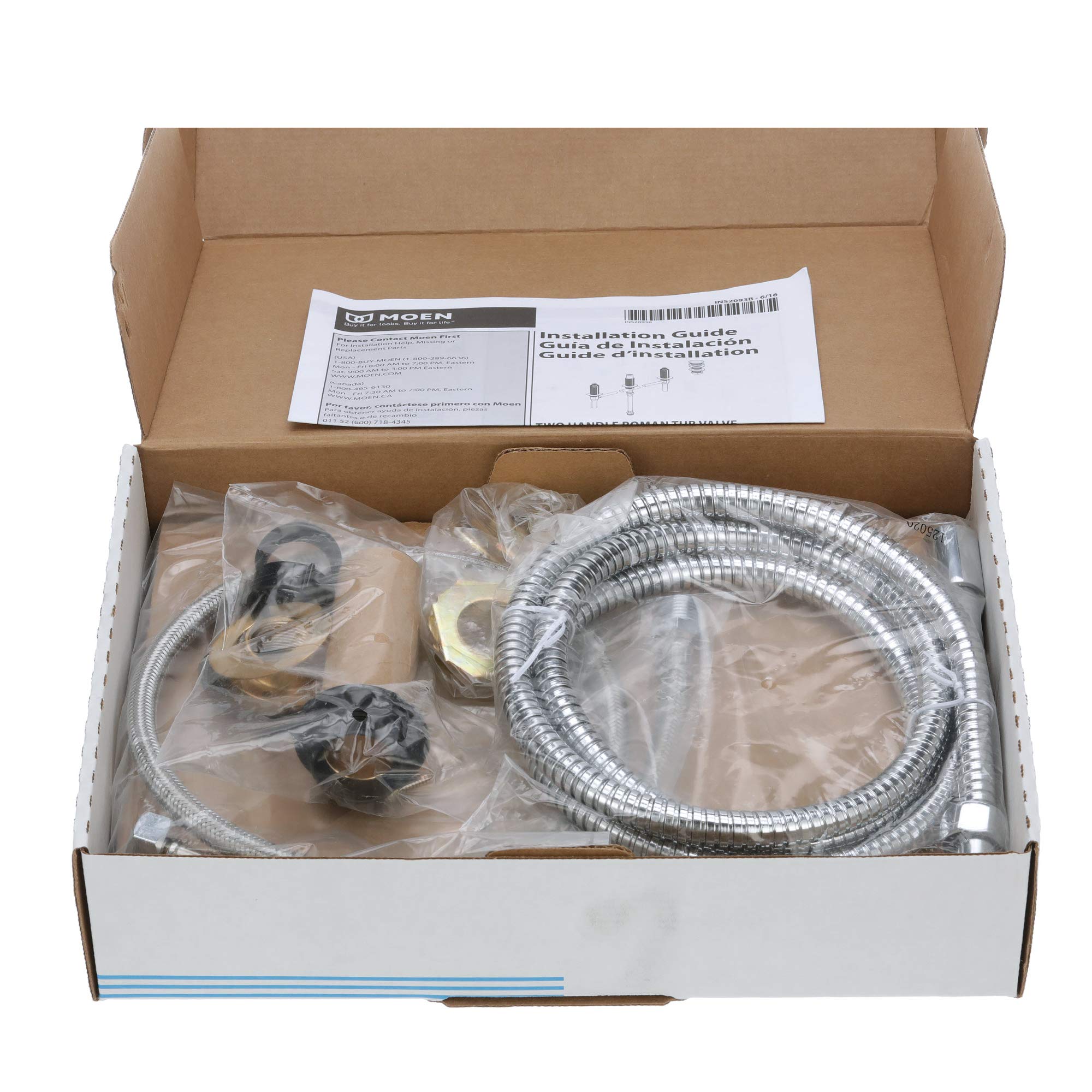 Moen 9792 Two-Handle Roman Tub Adjustable Valve with Shower Diverter, 1/2-Inch CC Connection