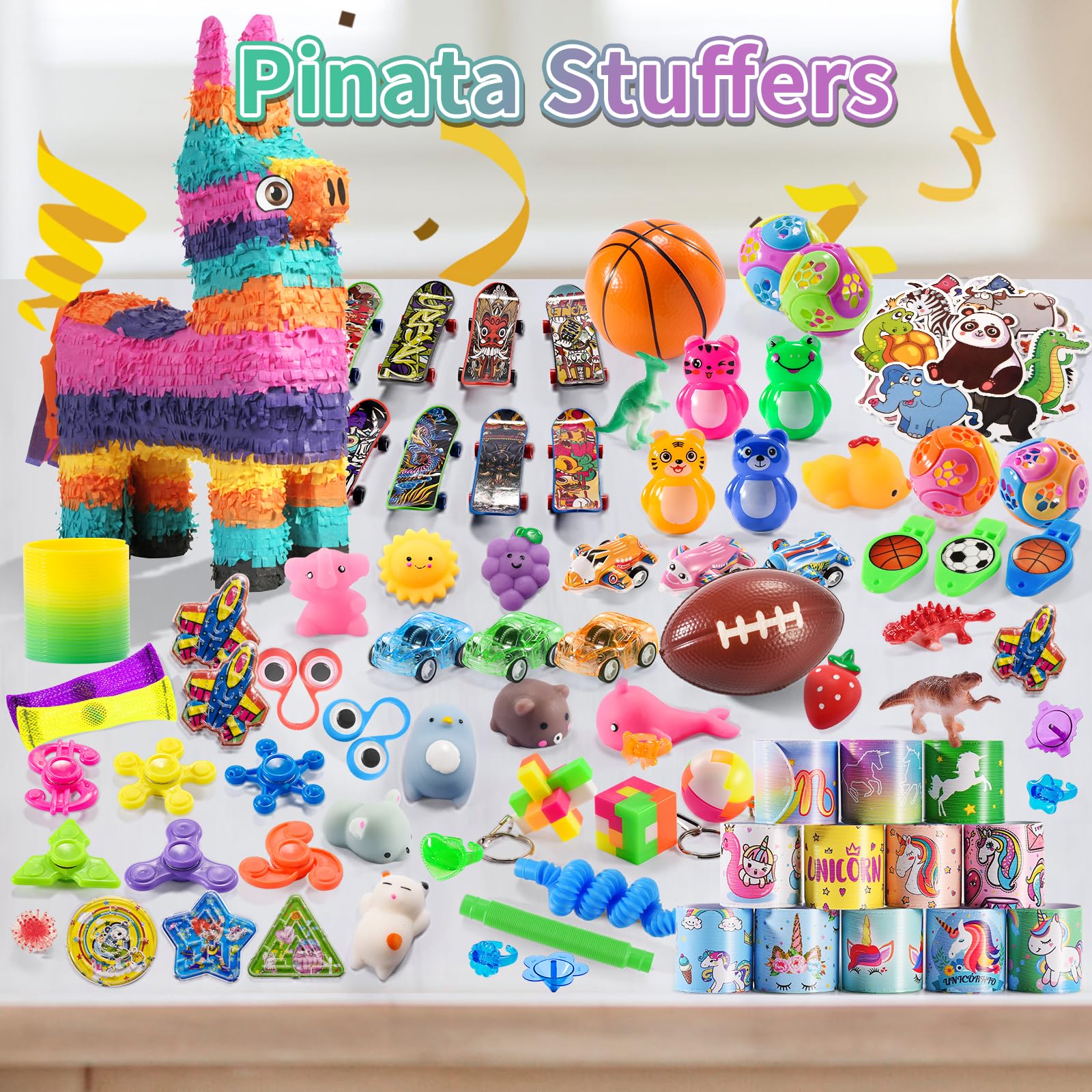 Yutin 200 PCS Party Favors for Kids 8-12, Treasure Prize Box Toys for Kids Classroom Rewards, Goodie Bag Stuffers Pinata Fillers, Small Bulk Toys for Birthday Gift Bag 4-8