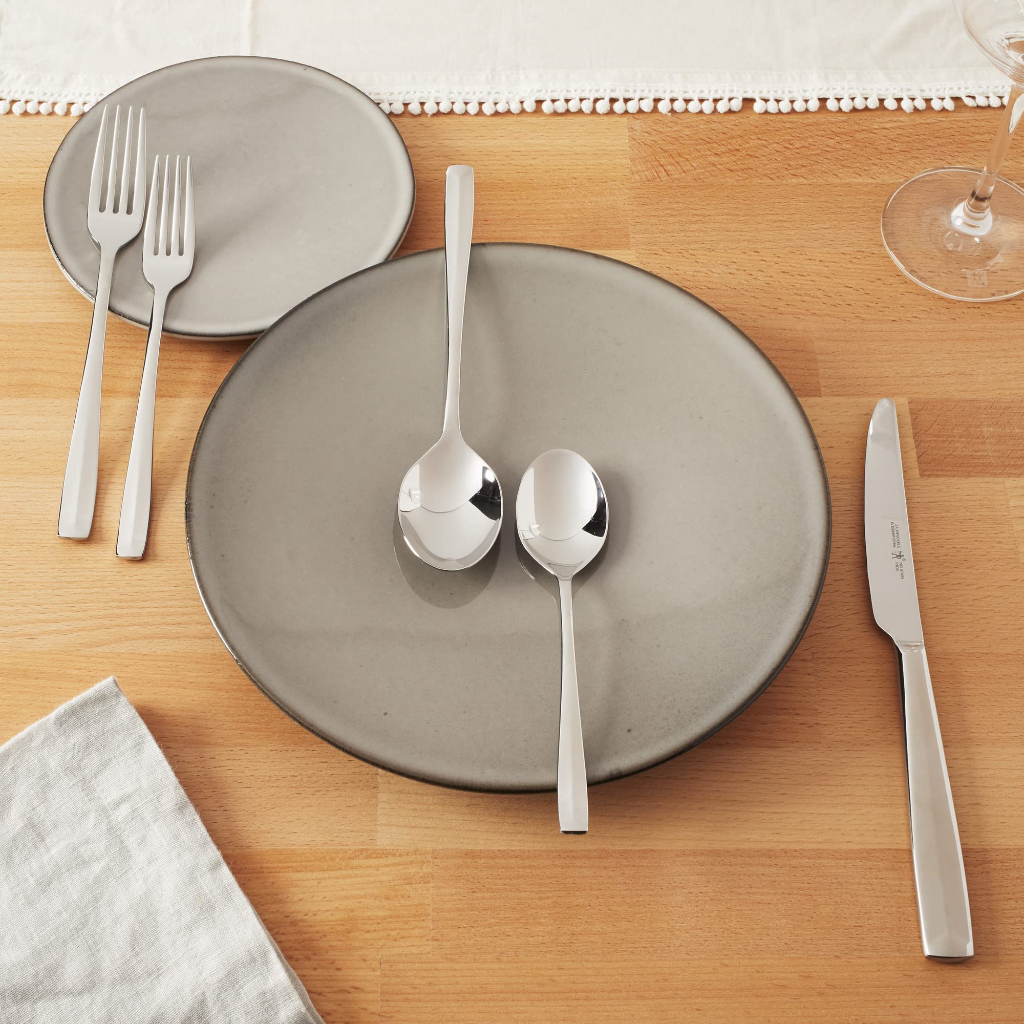 Henckels Lani Flatware Set, 65-Piece, Silver