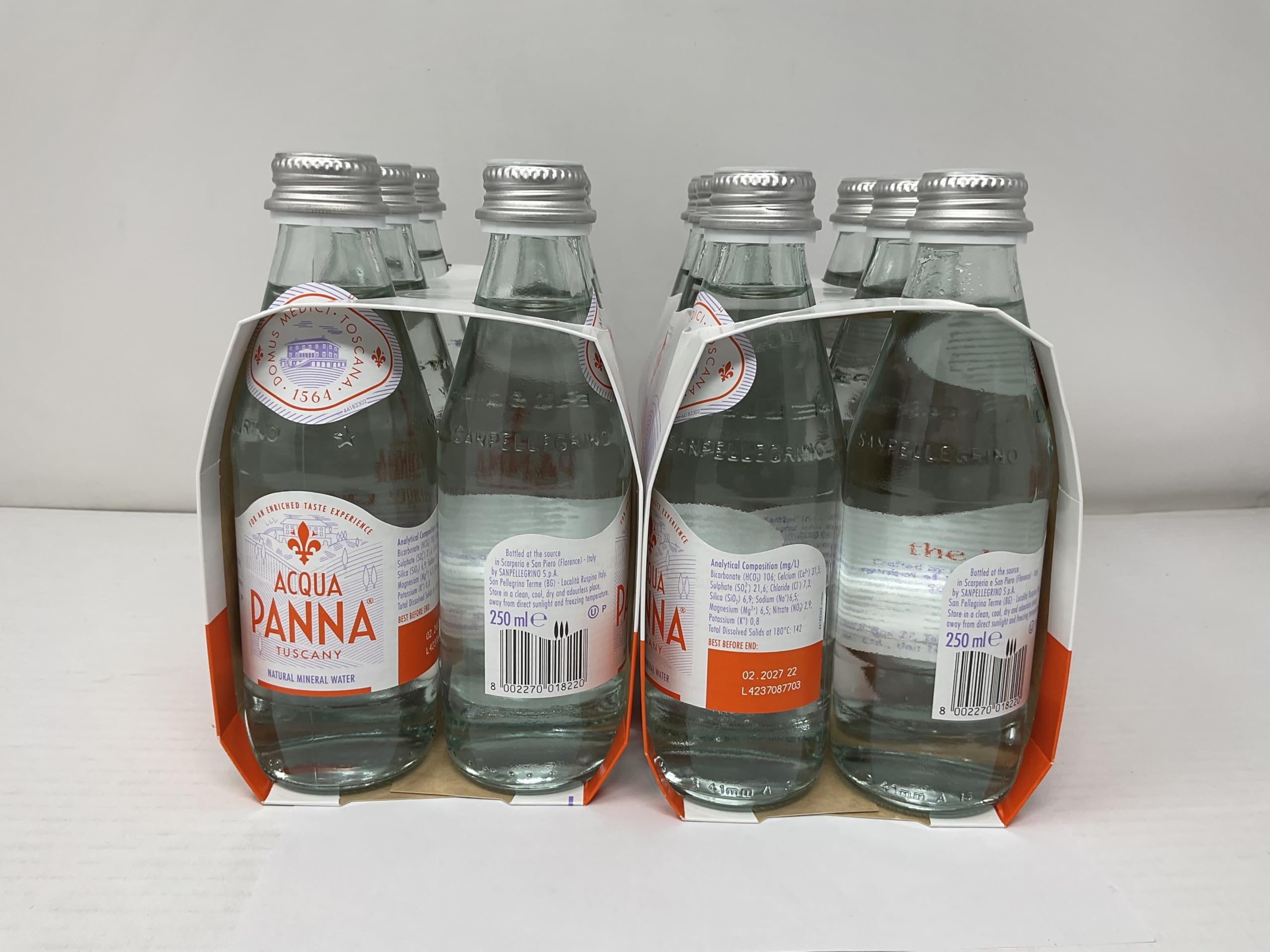 Acqua Panna Toscana Spring Water, 8.8oz Glass Bottle (Pack of 12, Total of 105.6 Oz)