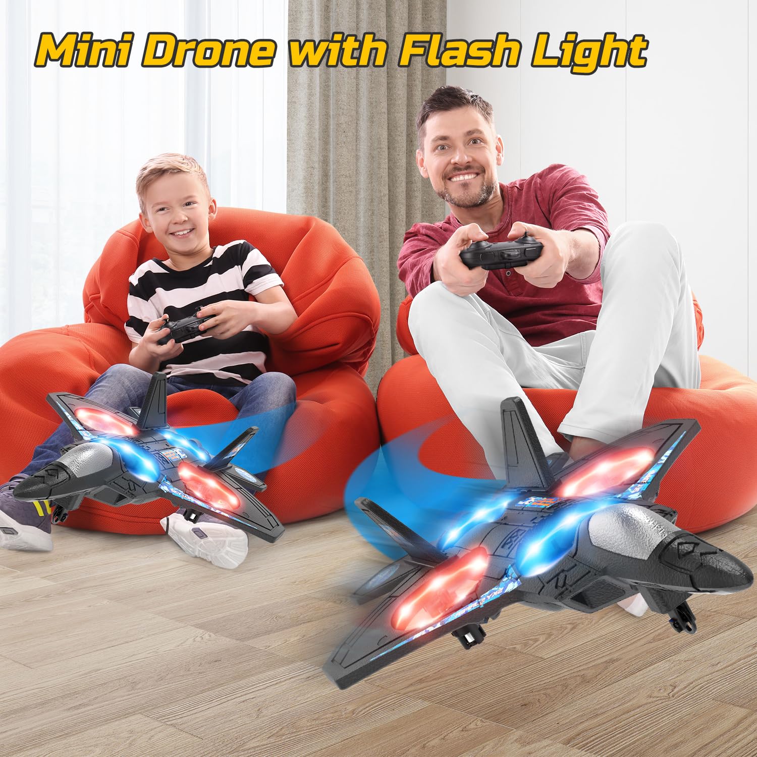HOLYFUN Drone for Kids and Beginners RC Plane with Light, Remote Control Airplane Quadcopter Helicopter with Auto Hovering, 3D Flip and 2 Batteries (18 Mins), Great Gift Toy for Boys and Girls
