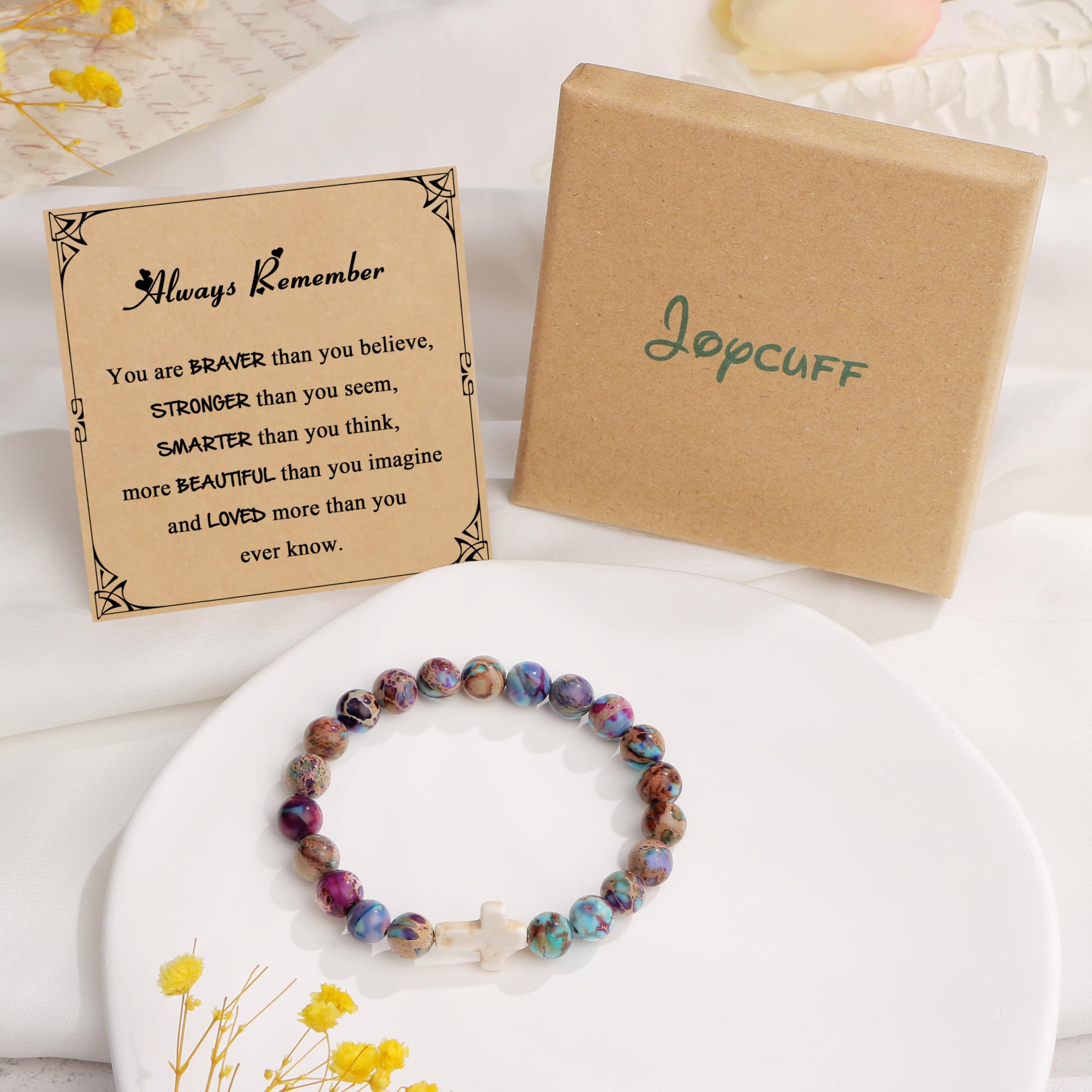 JoycuFF Teen Gifts Trendy Stuff Cross Bracelets for Teen Jewelry Gifts for Teenage Ideas 13 14 15 16 10 11 12 Year Old Birthday Easter Christmas Gift