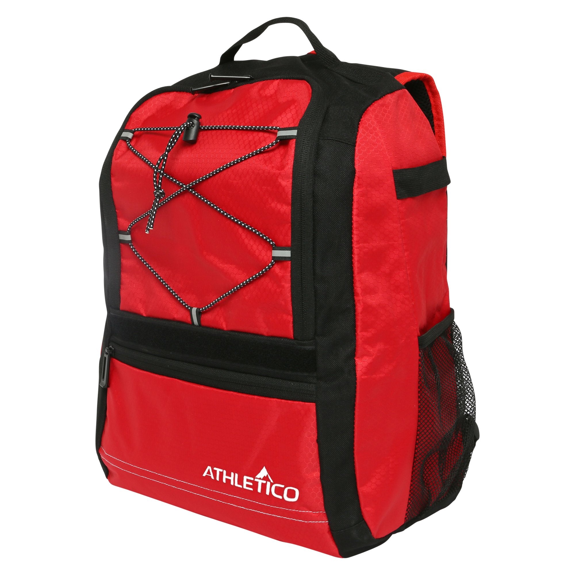 Athletico Youth Baseball Bat Bag - Backpack for Baseball, T-Ball & Softball Equipment & Gear | Holds Bat, Helmet, & Glove | Fence Hook (Red)