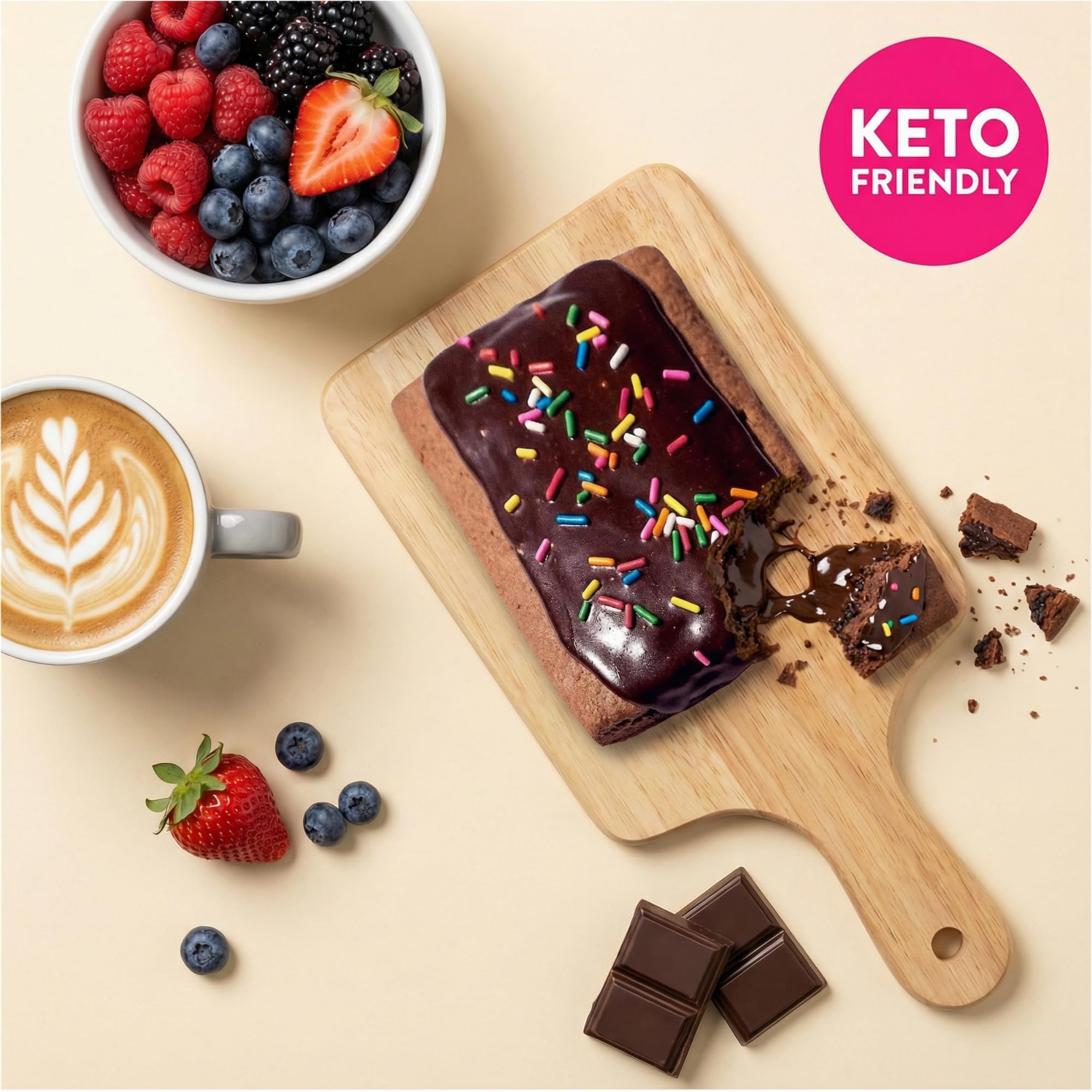 Legendary Foods 22g Protein Pastry 0g Added Sugar, Low Carb, Gluten Conscious, Keto Snack, Ideal for Glucose Management, Includes Whey Protein Isolate, 8 Pack Double Chocolate