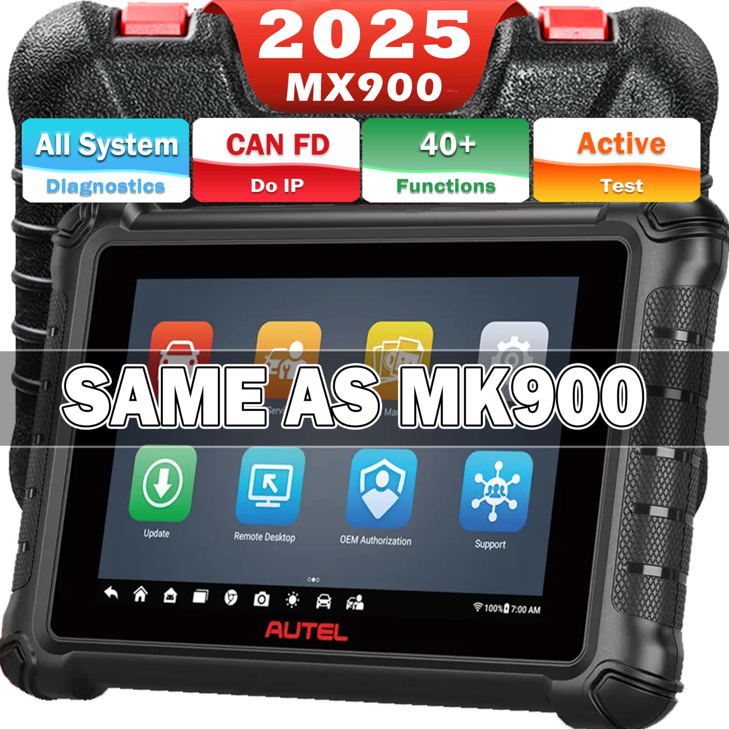 Autel MX900, Autel Scanner, 40+ Function, All System, CAN FD/Do IP, OE All System Scan, No-IP Limited, Upgrade MK808S MK808BT MX808S MK808Z Same as MK900, 3000+ Active Tests