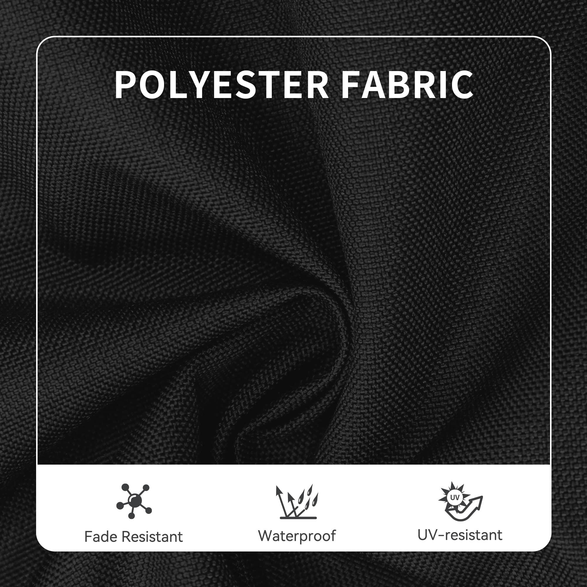 YITAHOME 3 Person Porch Swing Heavy Duty Outdoor Patio Swing Chair with Adjustable Canopy Weather Resistant Steel Frame for Garden, Lawn, Balcony, Black