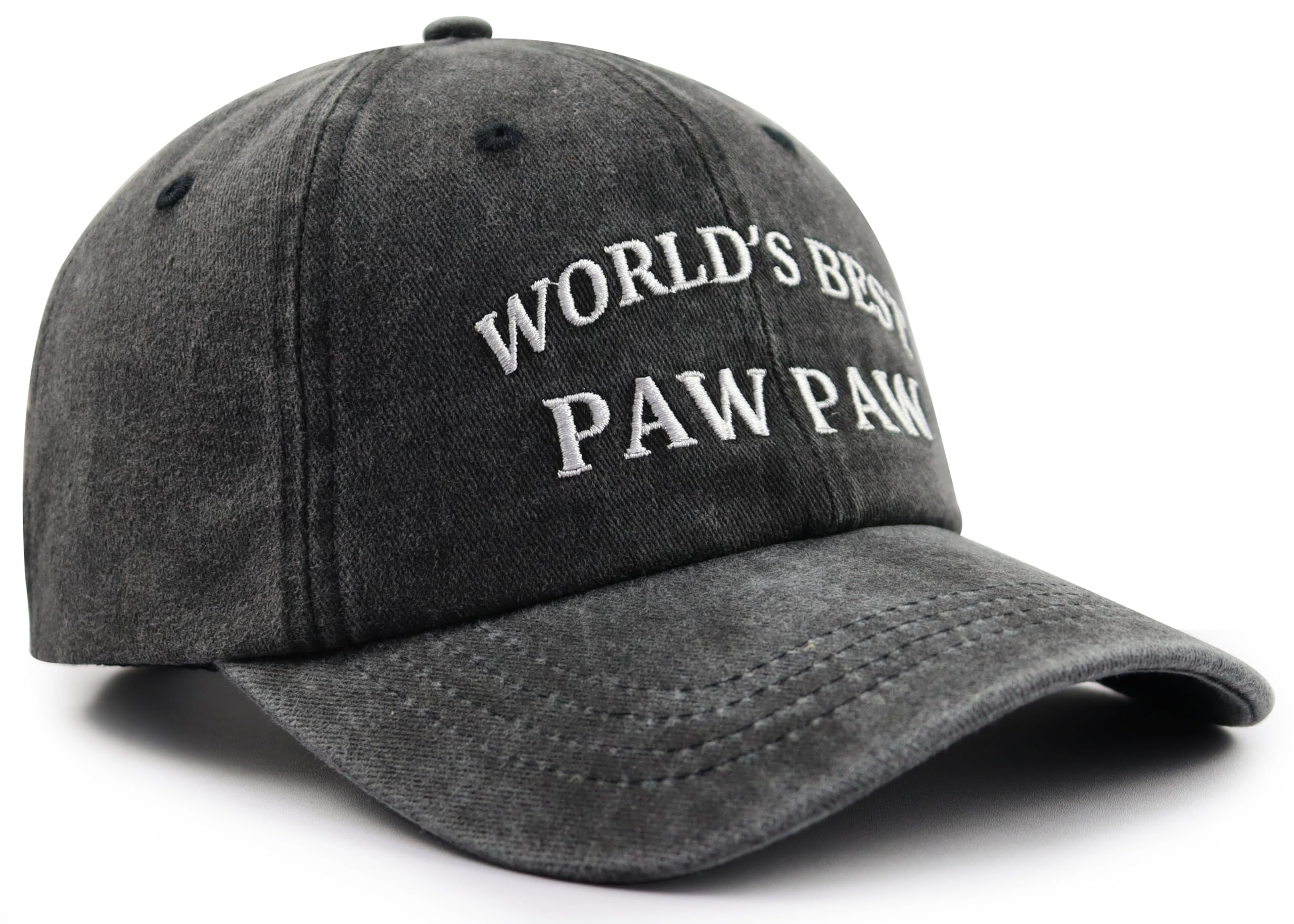 Paw Paw Gifts for Grandpa Dad Men, World's Best Grandpa Hat, Funny Papaw Baseball Cap, Fathers Day Retirement Birthday Gifts for Grandfather Pop Pop Black