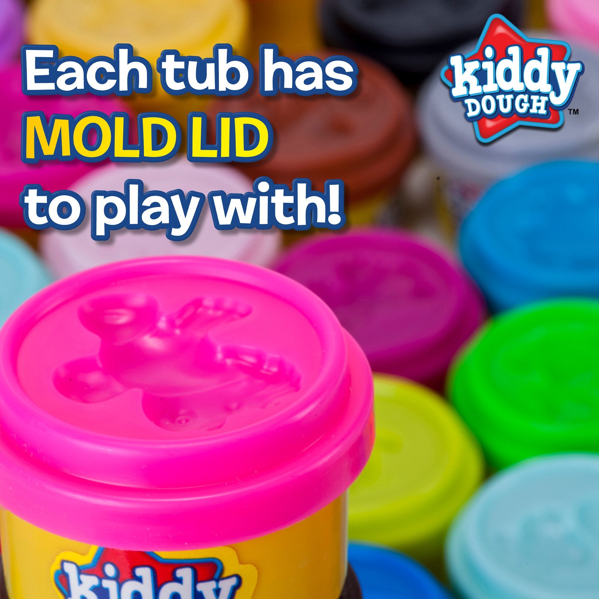 Kiddy Dough Party Pack - 80 Colorful Containers of Soft, Non-Toxic Mini PlayDough for Creative Fun - Safe & Educational Halloween Party Favors for Kids