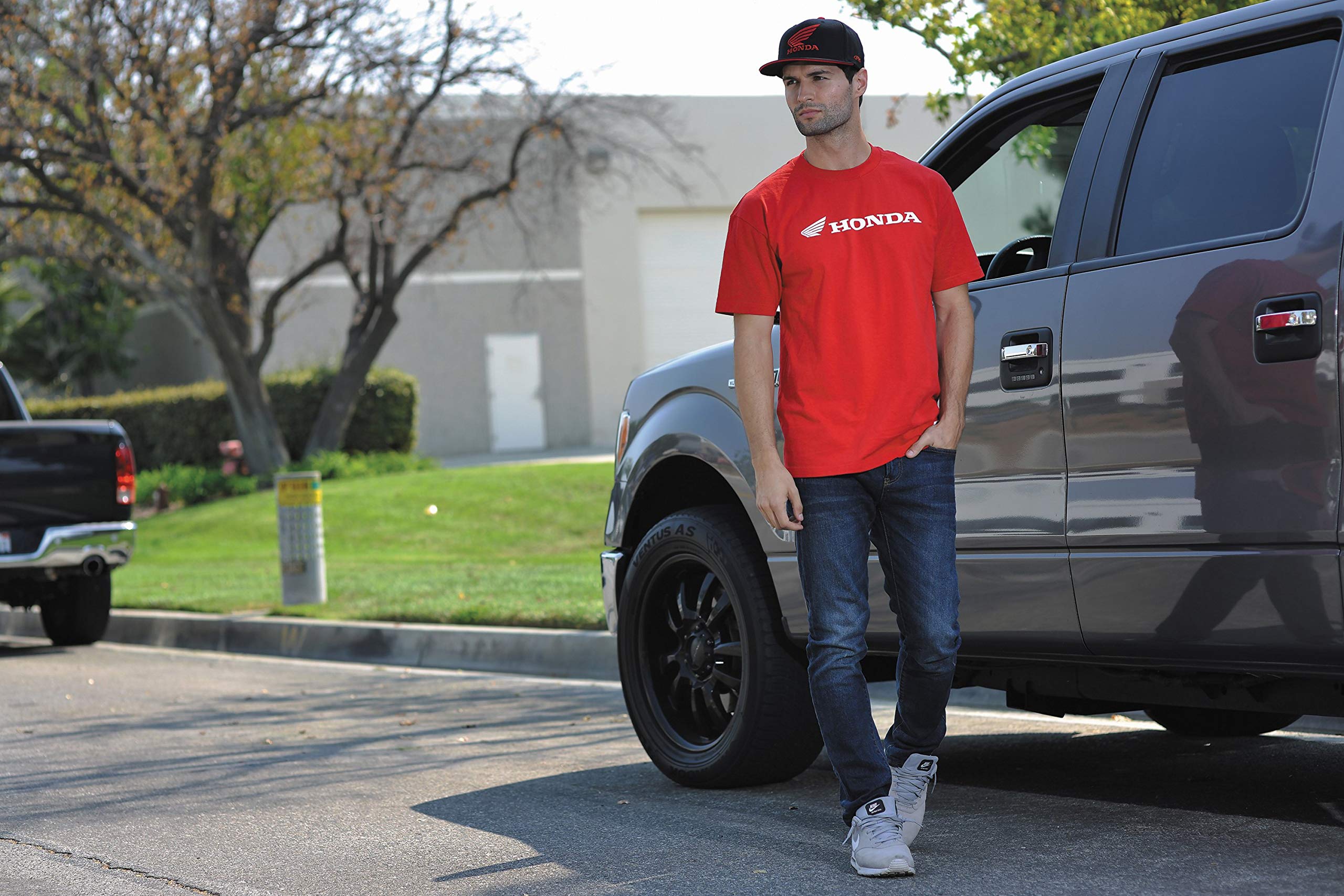 Factory Effex 15-88330 Honda' Horizontal T-Shirt (Red, Medium)