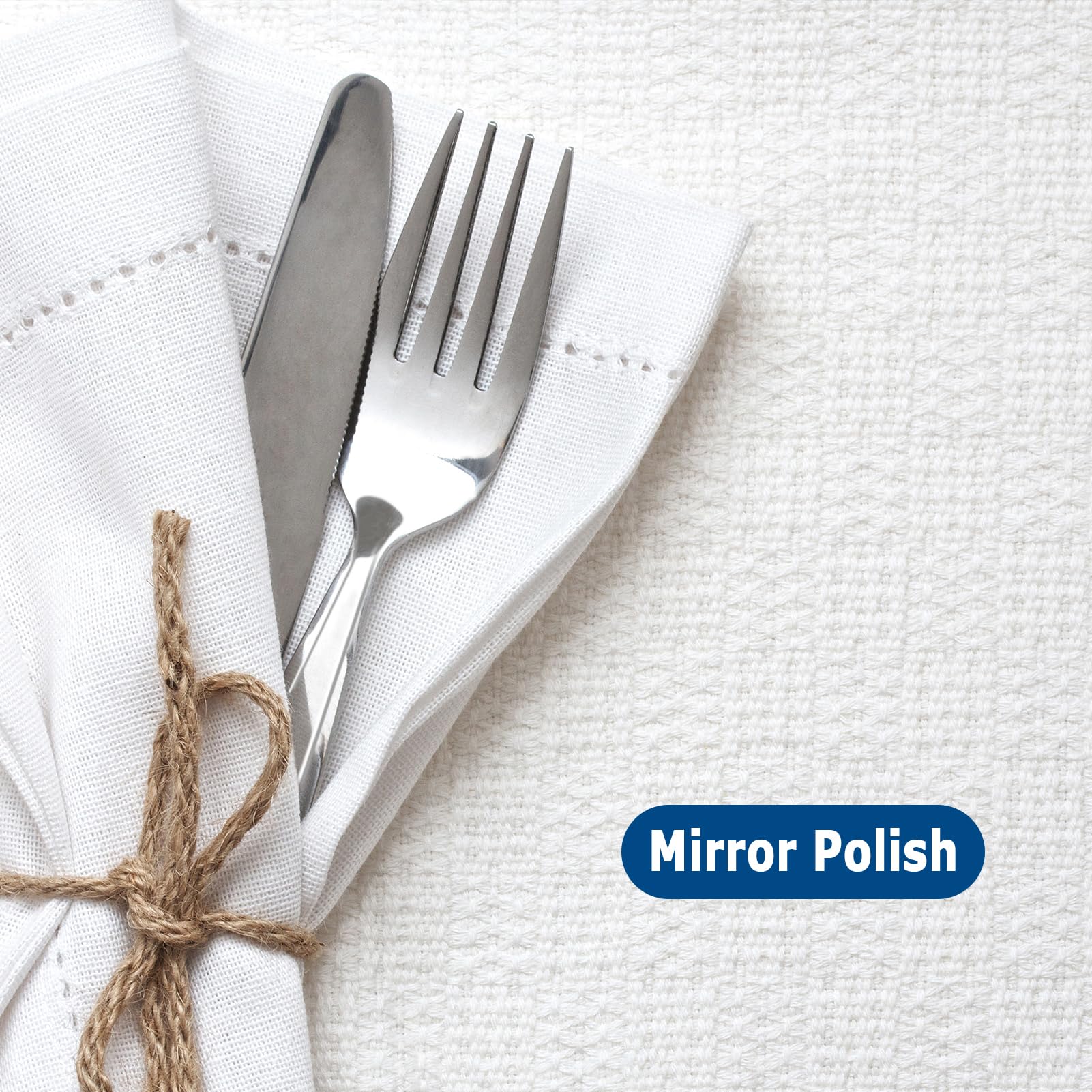 MJIYA 12 PCS Dinner Forks Silverware Set - 7 Inch Heavy Duty Stainless Steel Forks, Mirror Polished - Dishwasher Safe - Ideal for Home, Kitchen, or Restaurant Use