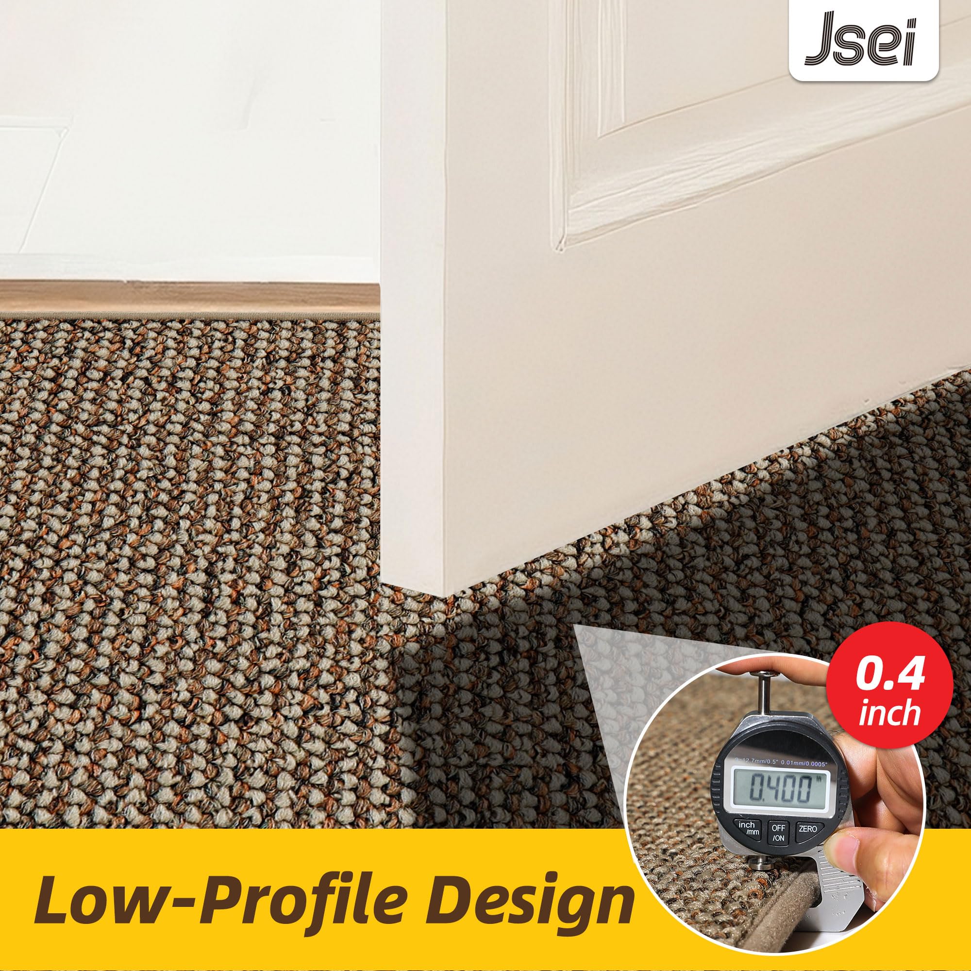 JSEI Dirt Trapper Door Mat 24"x36" Non-Slip Washable Entrance Mat, Dog Doormats, Absorbent & Fade-Resistant Floor Mats, Low Profile Welcome Mats for Entryway, Front Door, and Inside Entrance, Beige