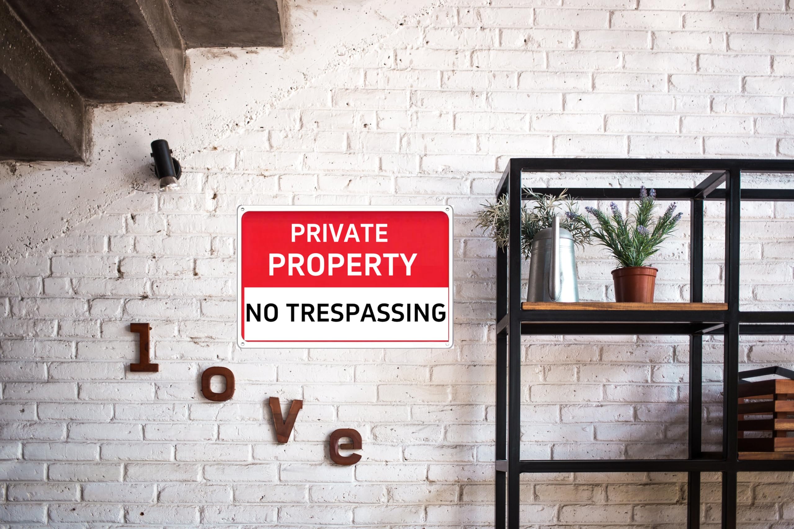 Carastora Private Property No Trespassing Sign – Rust-Free Aluminum Sign, Reflective, Waterproof, and Weather-Resistant Design, Suitable for Home, Garden, Yard, Residential, Business, Farm, and Public Areas – 8x12 Inches